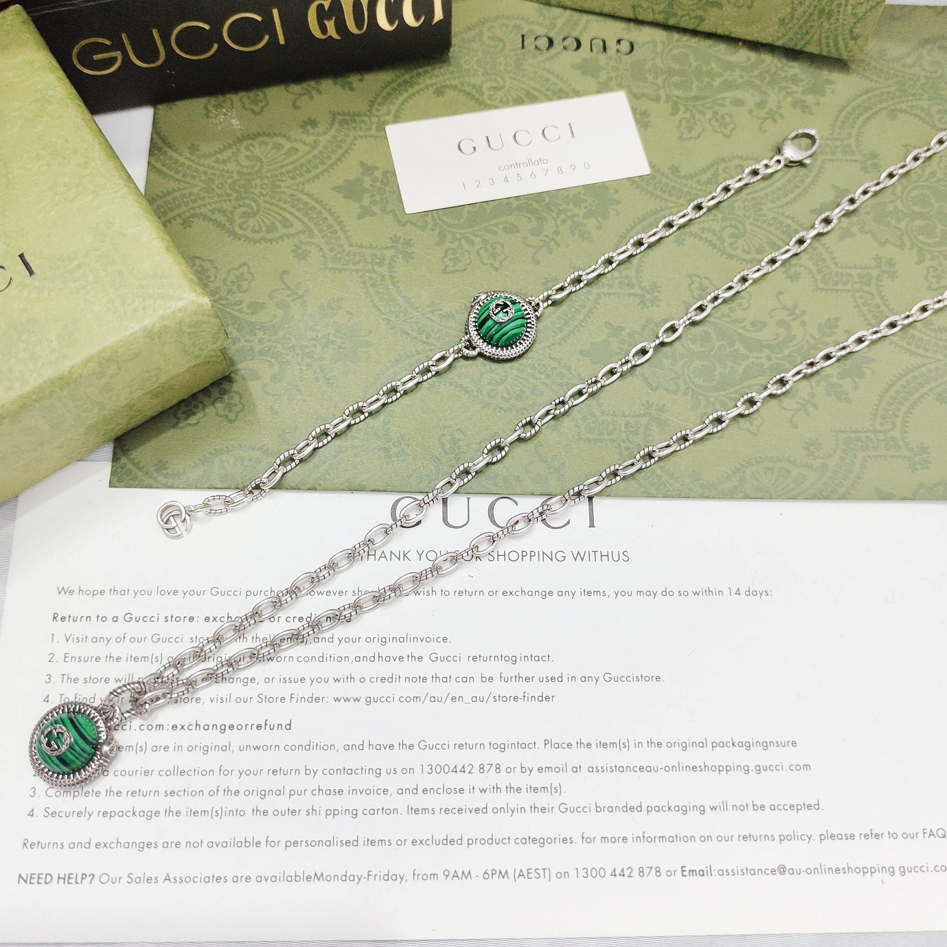 NO:112414,Gucci's pendant style with peacock turquoise double G chain body pattern landing necklace size 60cm, jewelry quality, gucci, necklace19860909Gucci这款吊坠式有孔雀绿松石双G 链身花纹降落项链 尺寸60cm,饰品精品,gucci,necklace,Jewelry