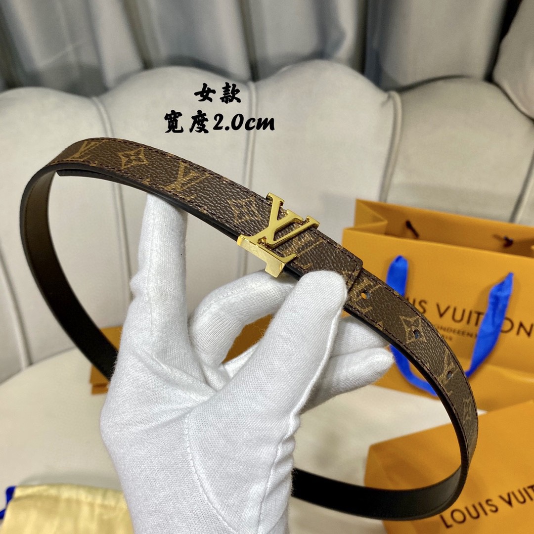 代购级专柜新款扣头 真皮带身 精品钢扣 女士宽度2.0