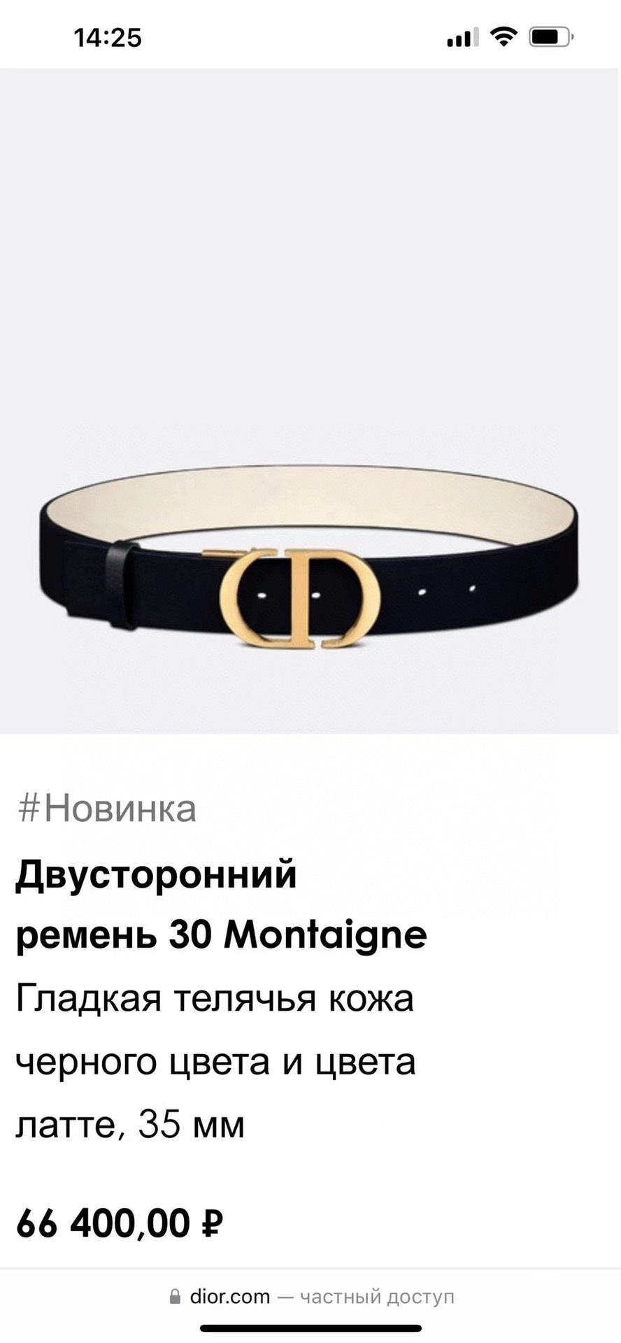 35毫米 dior 30 Montaigne *CD*腰带 饰有*Christian Dior*标志 富有光泽的金色饰面