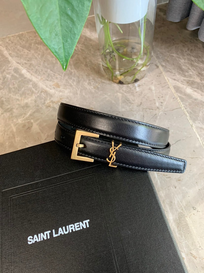 Saint Laurent 🇮🇹圣罗兰2023新款 女士腰带皮带 意大利进口平纹小牛皮，YSL原版开模复