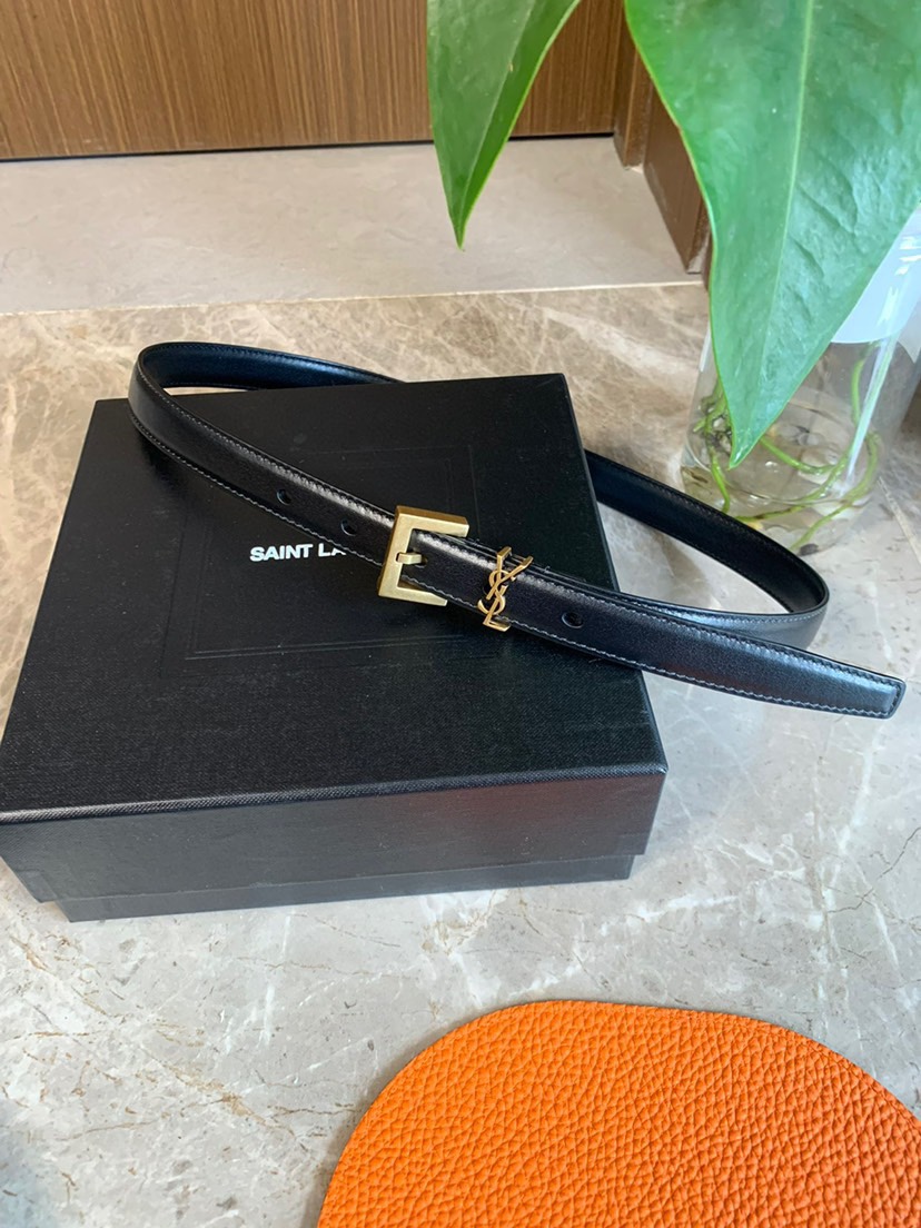 Saint Laurent 🇮🇹圣罗兰2023新款 女士腰带皮带 意大利进口平纹小牛皮，YSL原版开模复