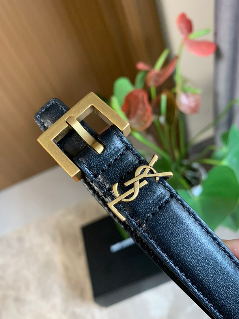 Saint Laurent 🇮🇹圣罗兰2023新款 女士腰带皮带 意大利进口平纹小牛皮，YSL原版开模复