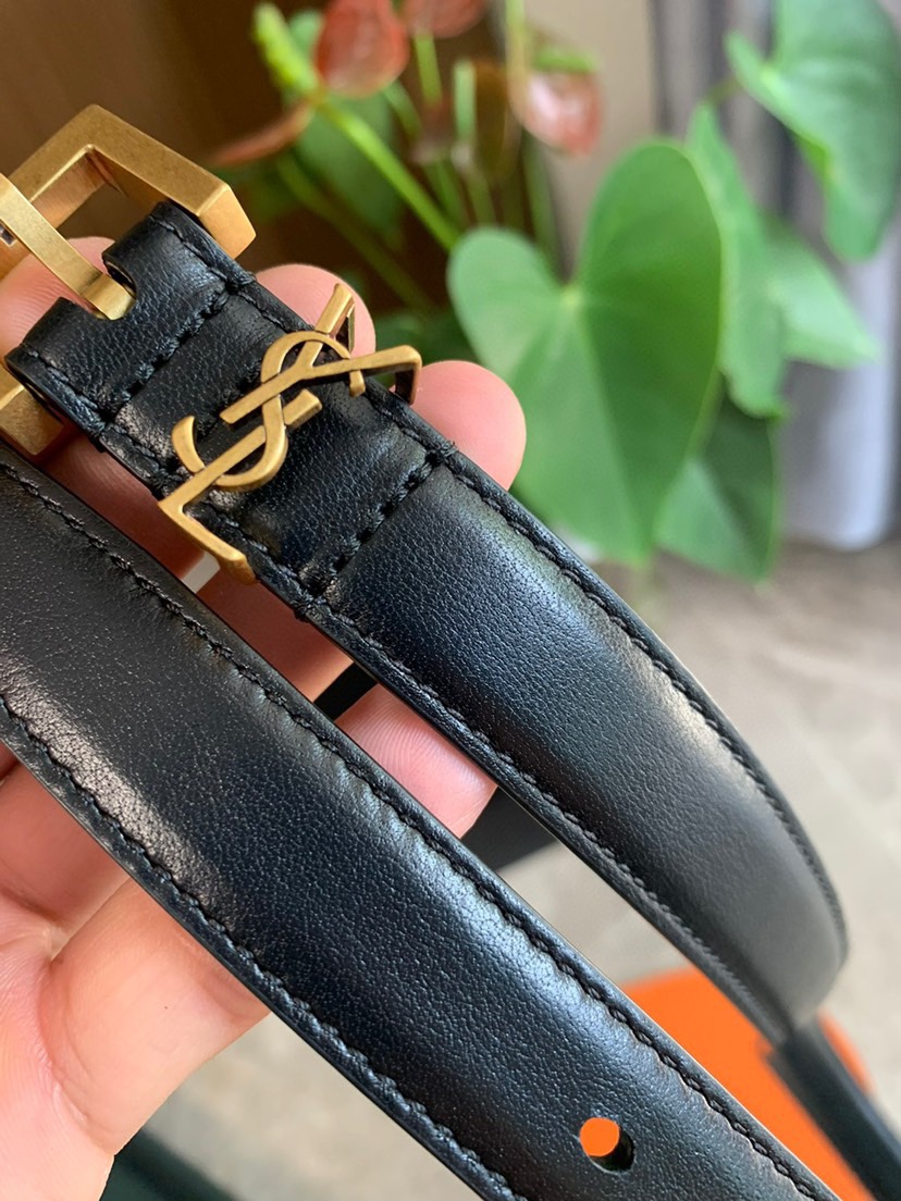 Saint Laurent 🇮🇹圣罗兰2023新款 女士腰带皮带 意大利进口平纹小牛皮，YSL原版开模复