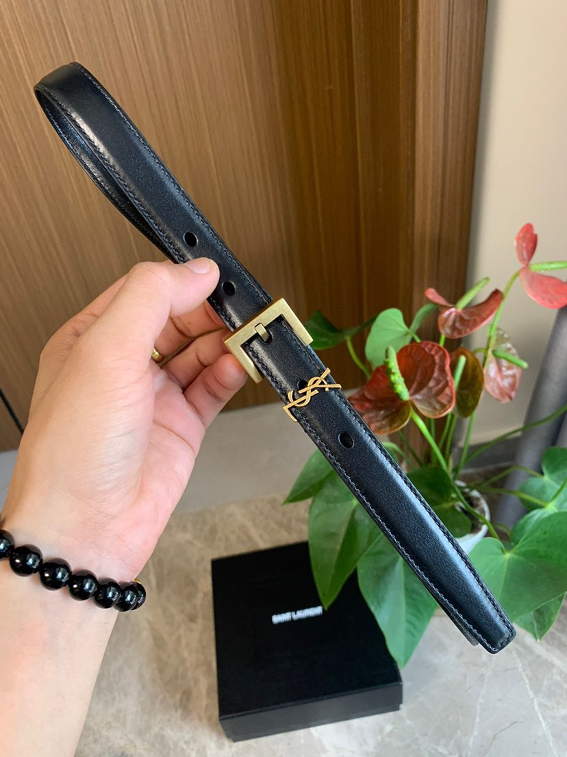 Saint Laurent 🇮🇹圣罗兰2023新款 女士腰带皮带 意大利进口平纹小牛皮，YSL原版开模复