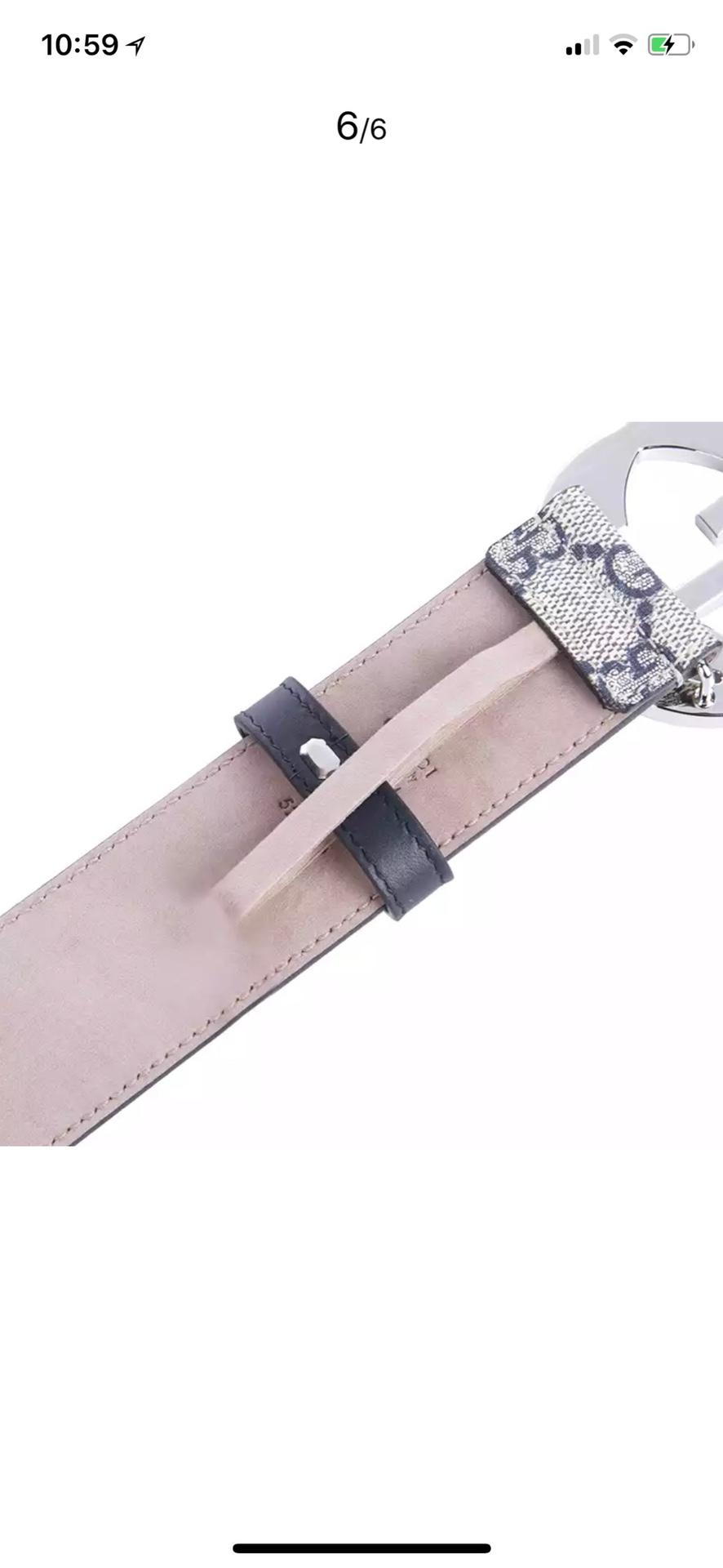 GUCCI古驰奢侈品男款双G带扣经典印花腰带皮带  KGDHN 蓝色