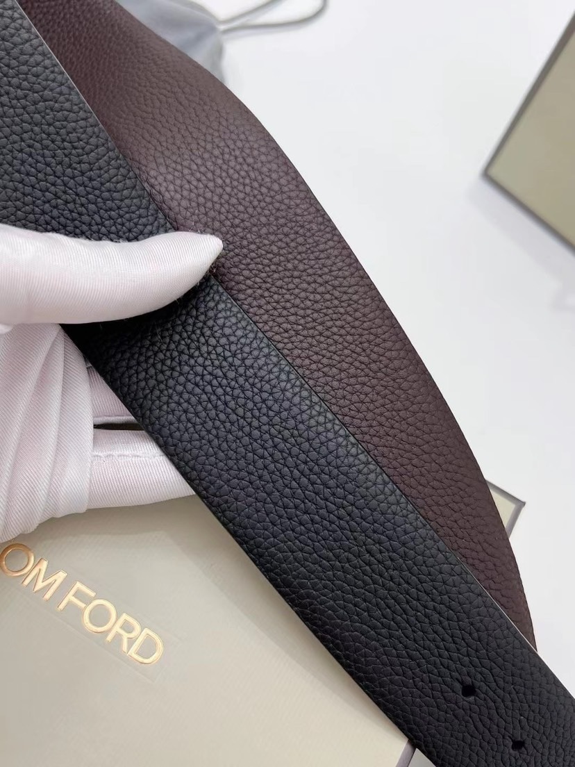 P TOM FORD 汤姆福特 nfc防伪验证 美国高端品牌，扣头纯钢打造，双面TOGO荔枝纹小牛皮制作