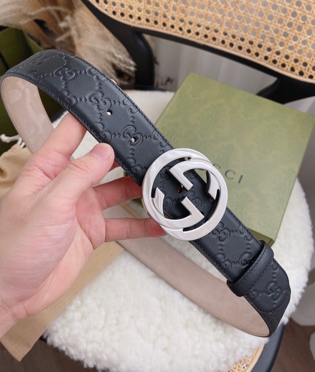 古驰经典爆款 男士宽度3.8