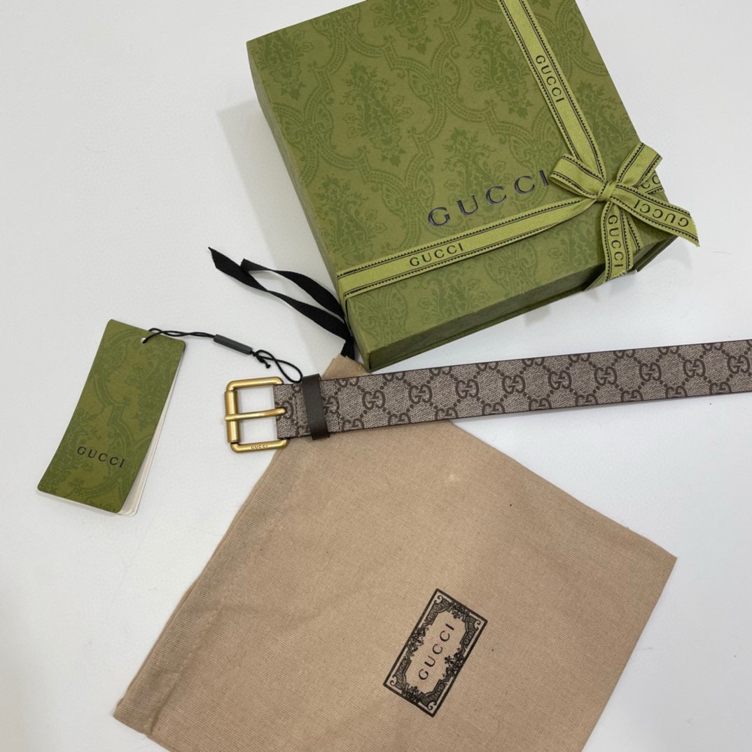 Gucci  老虎印花 宽度3.5cm 复古滚轮针扣