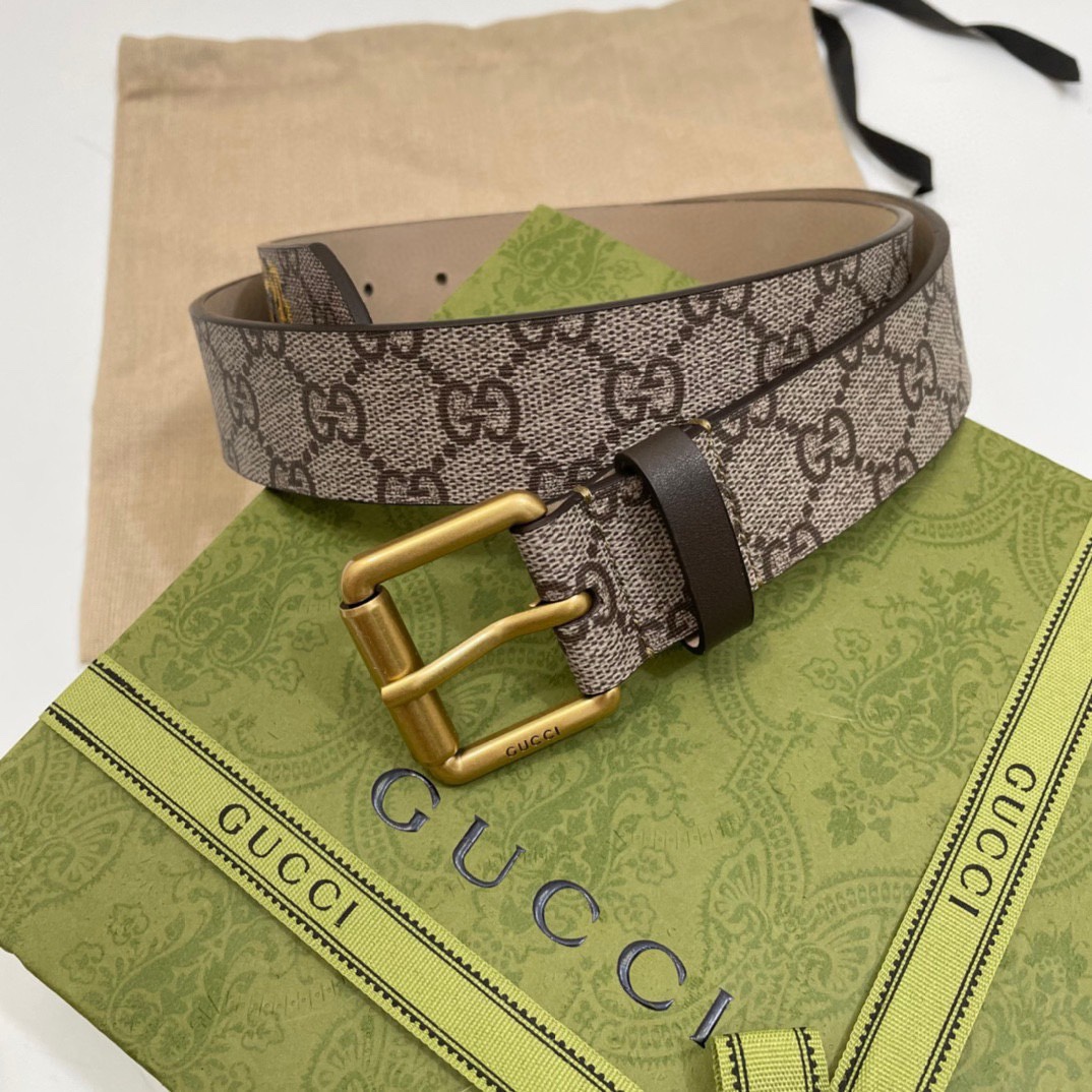 Gucci  老虎印花 宽度3.5cm 复古滚轮针扣