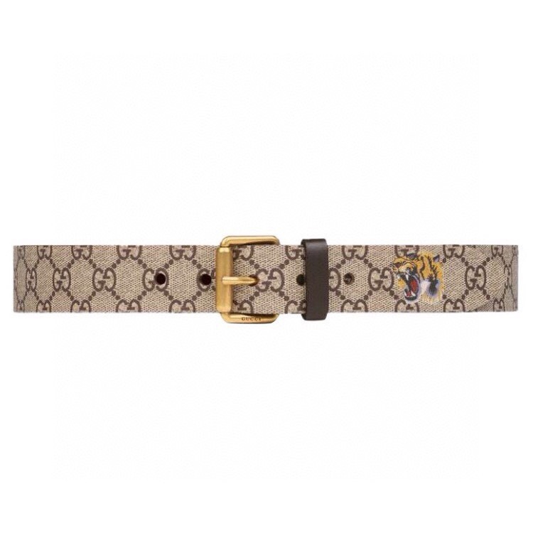 Gucci  老虎印花 宽度3.5cm 复古滚轮针扣