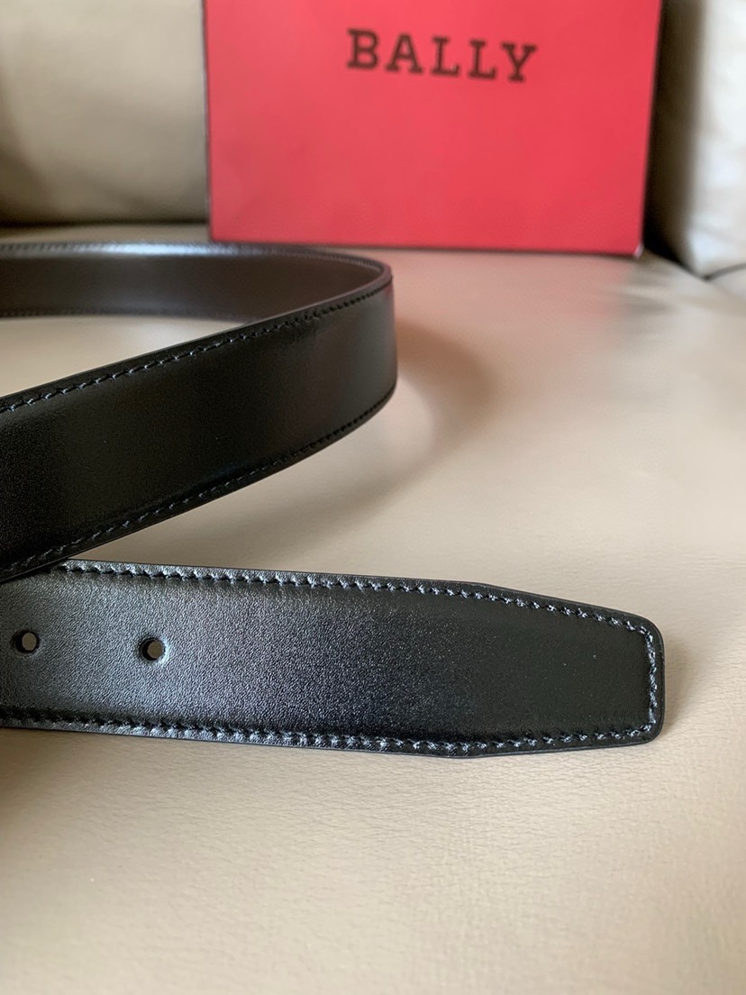 BALLY (巴利) 专柜同款 男款商务休闲双用腰带 宽3.4cm 这款 B 字搭扣正装腰带以黑配咖啡色