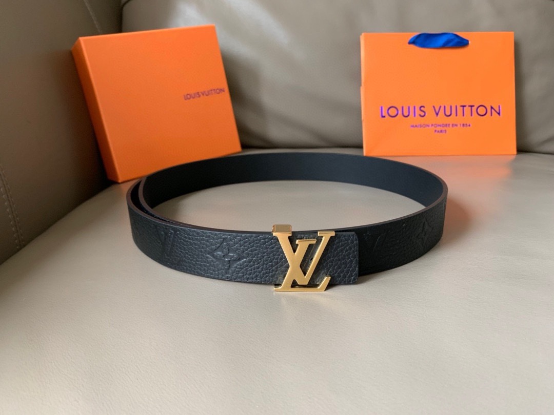 代购级 l v 专柜同款 宽3.0cm  lv iconic 双面腰带焕现新意：经典 monogram 