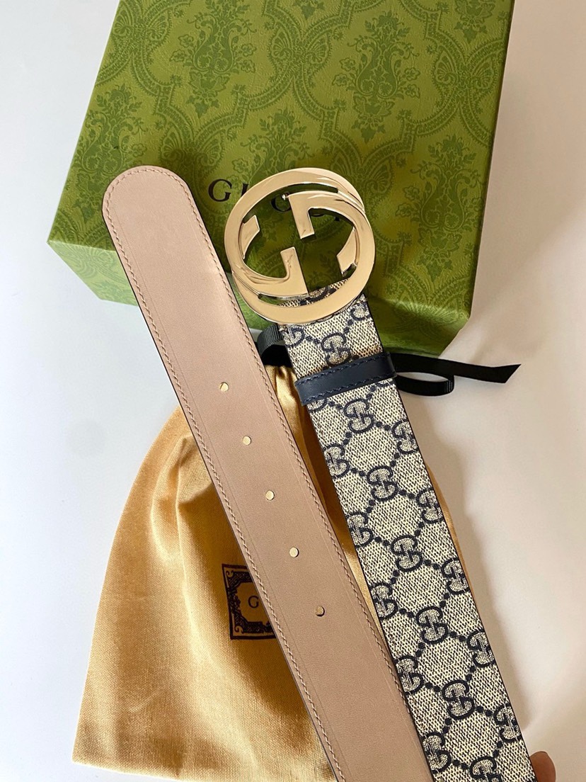 配全套包装原单货Gucci 古琦经典Sueme帆布腰带 原版面料手感凹凸质感十足（非市场普通货） 进口树