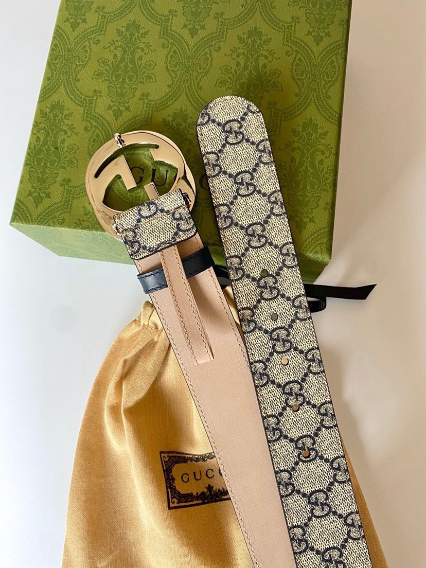 配全套包装原单货Gucci 古琦经典Sueme帆布腰带 原版面料手感凹凸质感十足（非市场普通货） 进口树