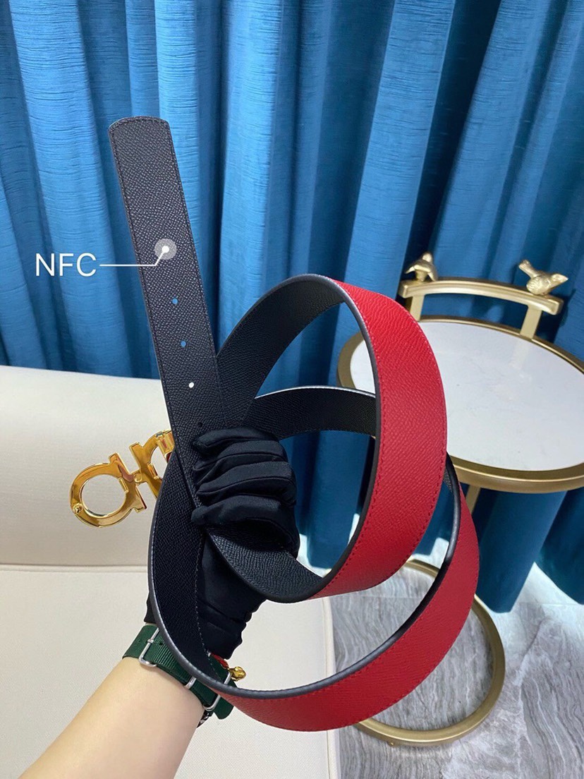 中国红 菲拉格慕 ferragamo 代购原单腰带，特殊渠道正品工厂代工，商务时尚百搭，宽度3.5cm
