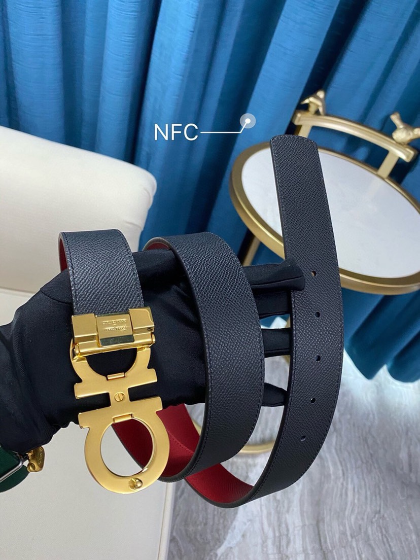 中国红 菲拉格慕 ferragamo 代购原单腰带，特殊渠道正品工厂代工，商务时尚百搭，宽度3.5cm