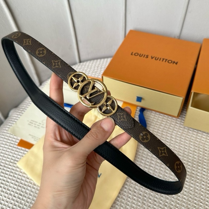 宽度2.0 CM Lv S-Lock系列 寬度20mm  驢家法國🇫🇷驢女士腰帶 全新風格定制帆布面料襯