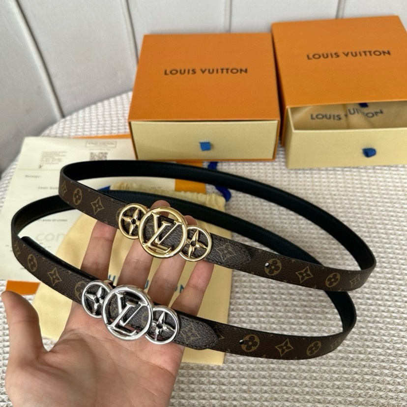 宽度2.0 CM Lv S-Lock系列 寬度20mm  驢家法國🇫🇷驢女士腰帶 全新風格定制帆布面料襯