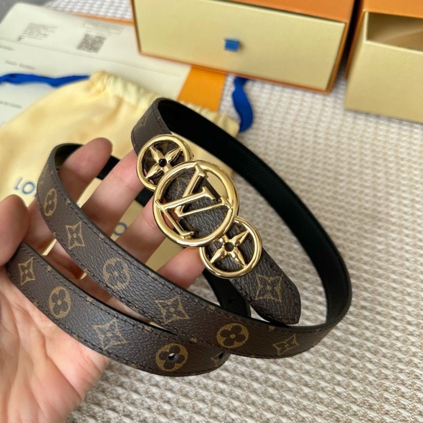 宽度2.0 CM Lv S-Lock系列 寬度20mm  驢家法國🇫🇷驢女士腰帶 全新風格定制帆布面料襯