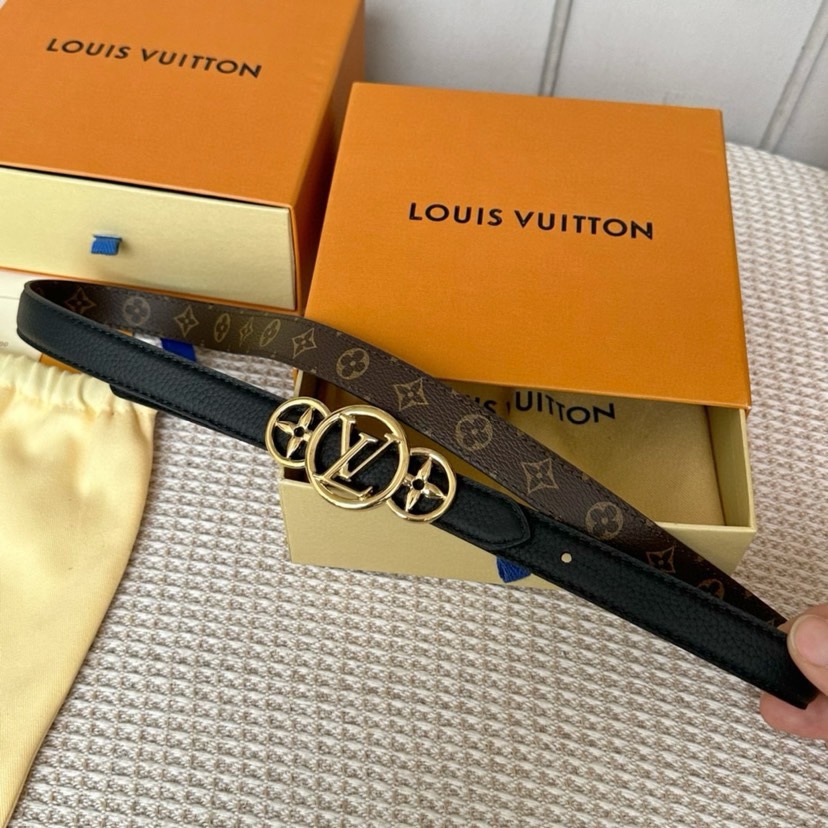 宽度2.0 CM Lv S-Lock系列 寬度20mm  驢家法國🇫🇷驢女士腰帶 全新風格定制帆布面料襯