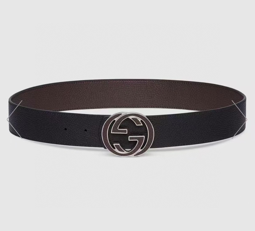 代购级精品 G U C C I 当季新品 男士腰带 4.0毫米