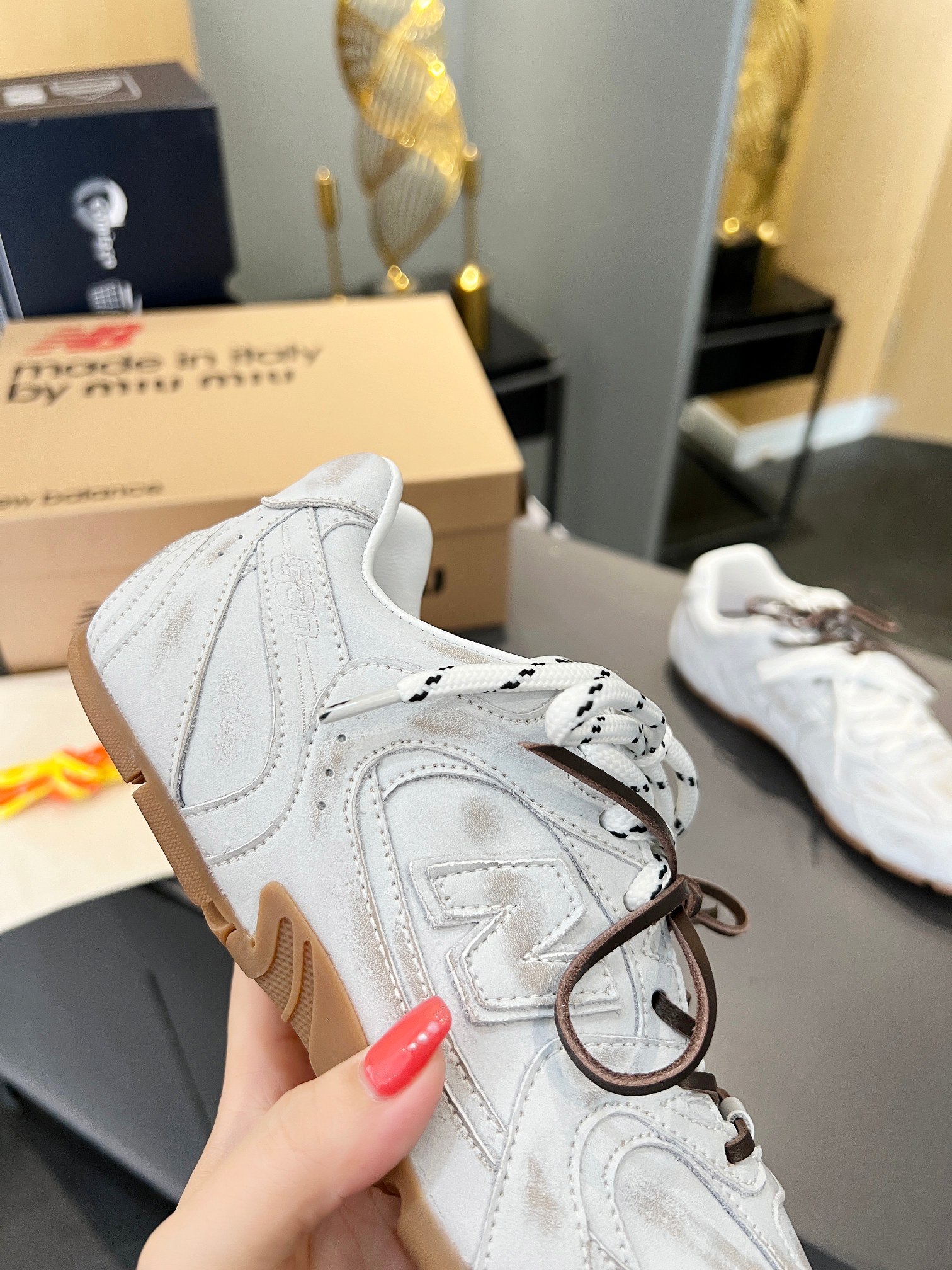 Miu Miu x New Balance 530 Leather Sneakers Casual Sports Shoes 6 a1723390212010 6075