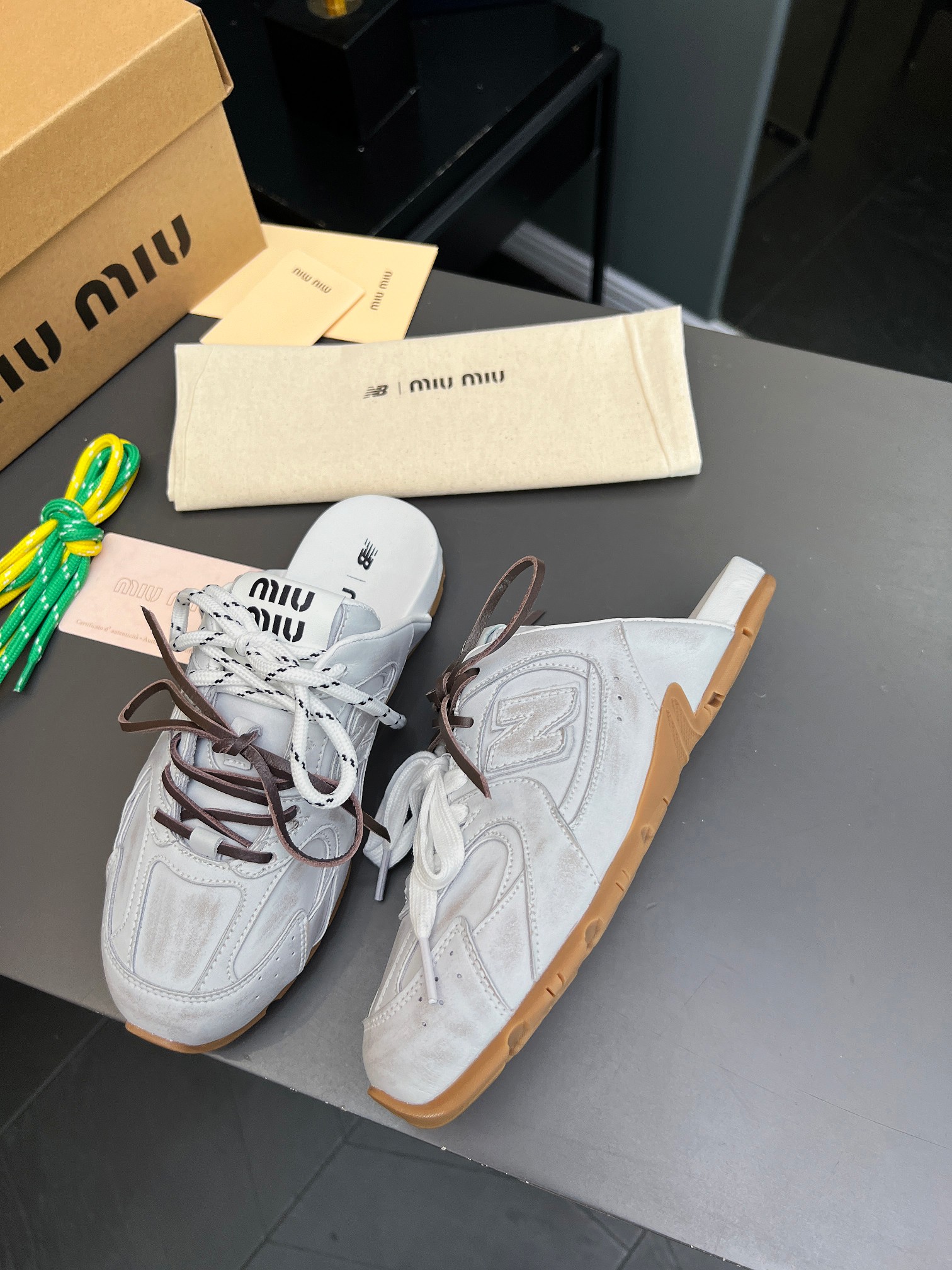 Miu Miu x New Balance 530SL Leather Sneakers/Slides - Unisex, Stylish and Comfy 3 a1725896806471 0711
