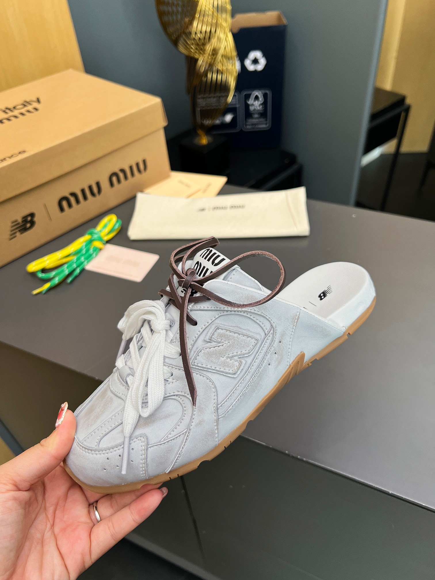 Miu Miu x New Balance 530SL Leather Sneakers/Slides - Unisex, Stylish and Comfy 7 a1725896813028 6657