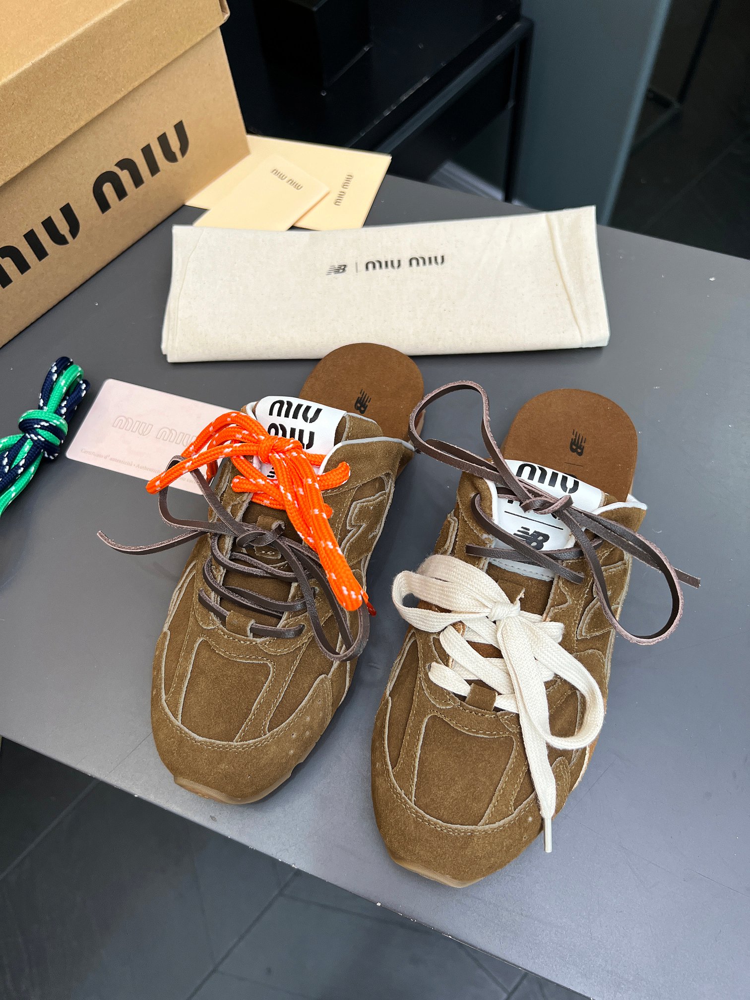 Miu Miu x New Balance 530SL Suede Mules Slides Sneakers 6 a1726063949954 0610