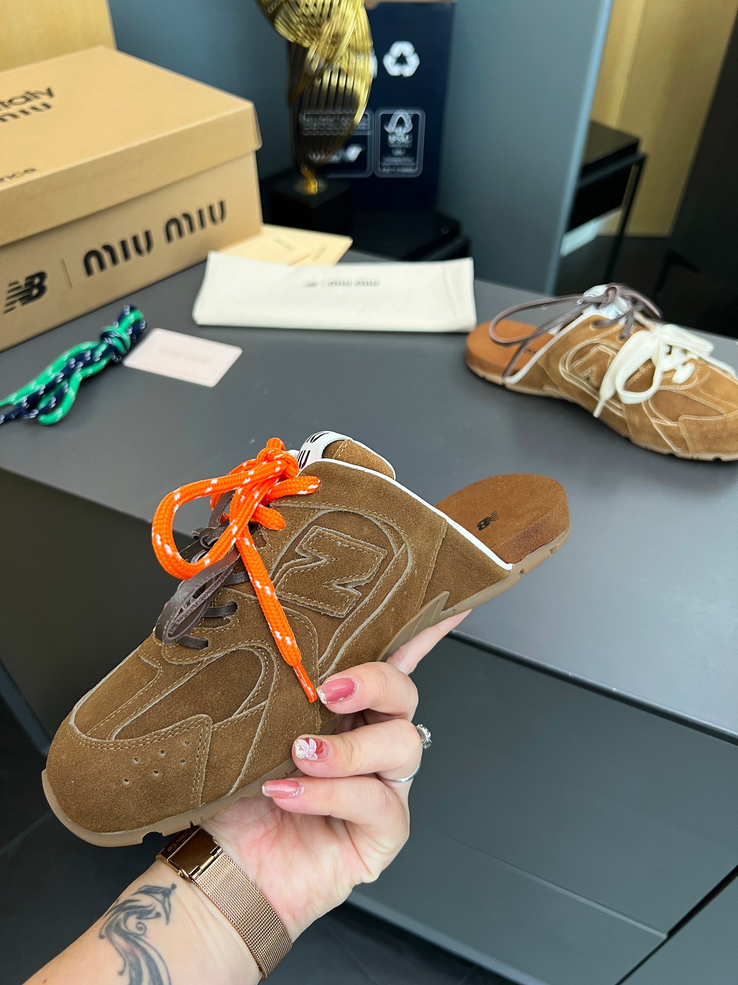 Miu Miu x New Balance 530SL Suede Mules Slides Sneakers 5 a1726063951277 1642