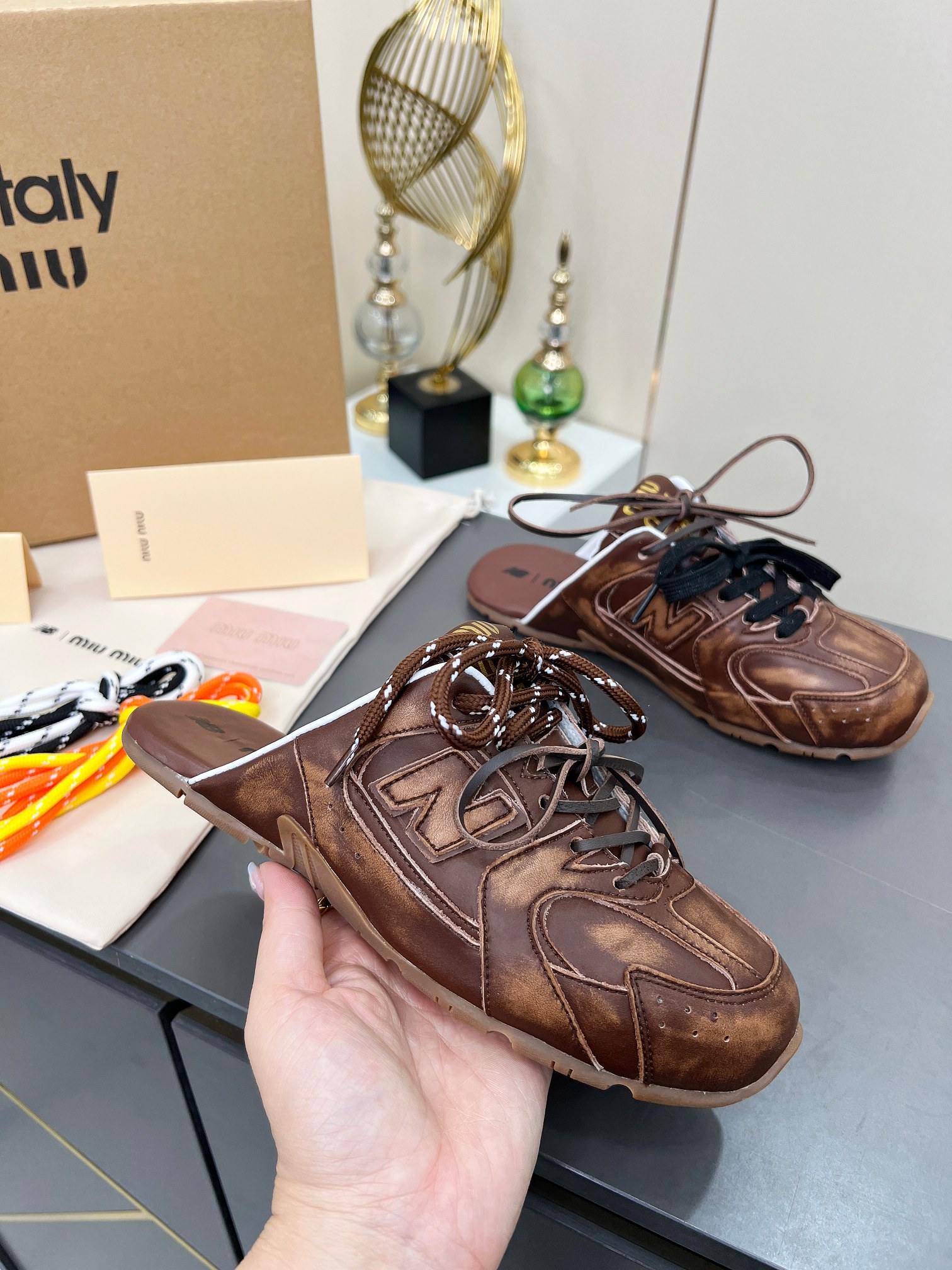 Miu Miu x New Balance 530SL Leather Slides - Unisex Casual Sneakers 1 a1736978808237 2226