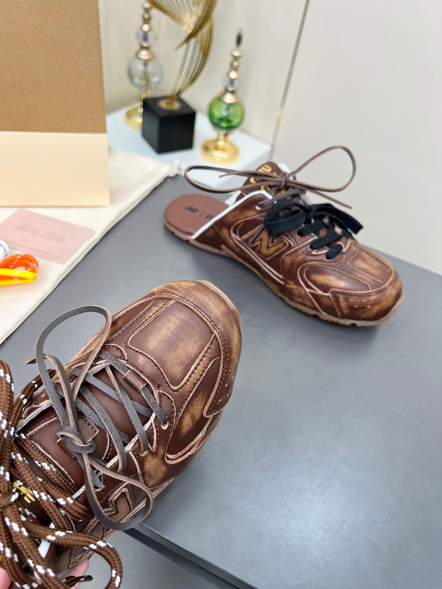Miu Miu x New Balance 530SL Leather Slides - Unisex Casual Sneakers 6 a1736978815447 8542