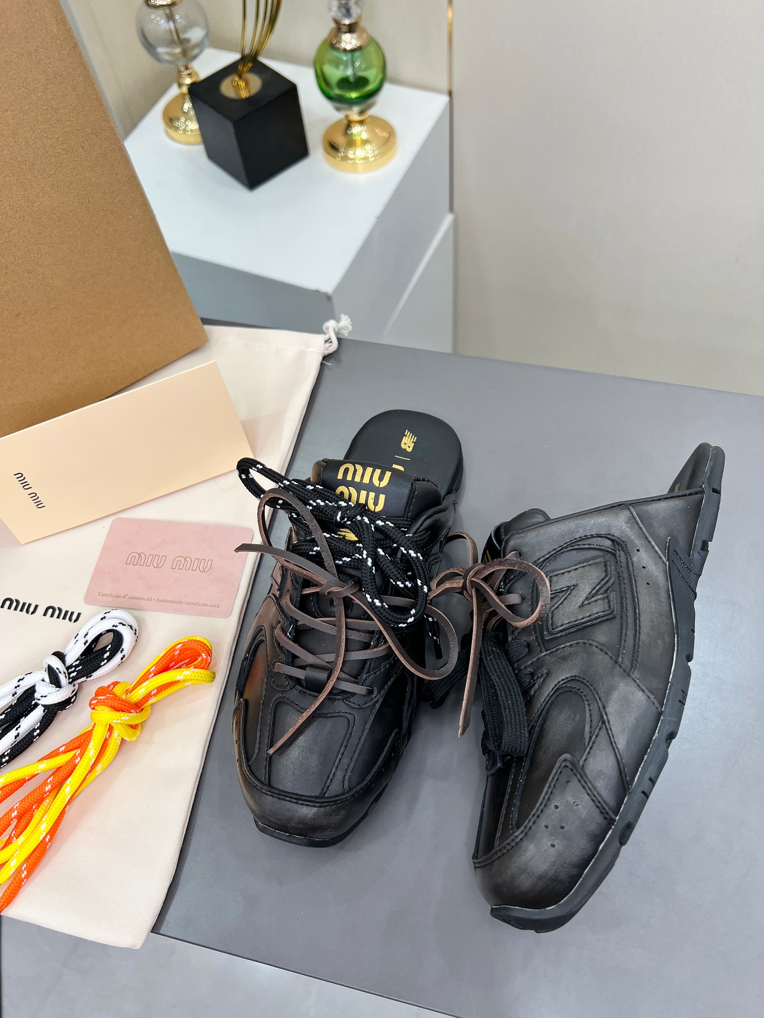 Miu Miu x New Balance 530SL Leather Sneakers Slides - Unisex Design 4 a1736978842780 1047
