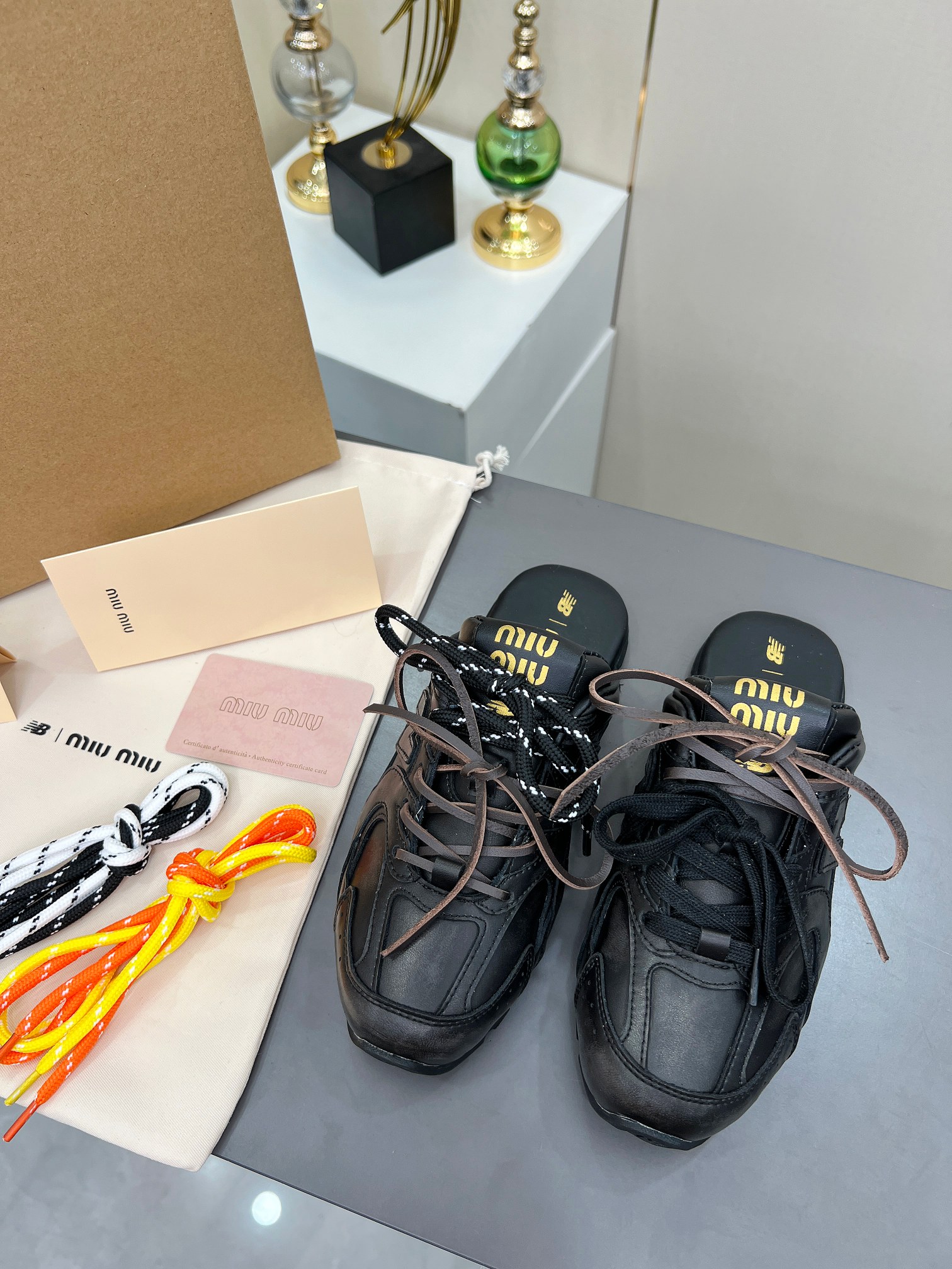 Miu Miu x New Balance 530SL Leather Sneakers Slides - Unisex Design 5 a1736978842783 0315