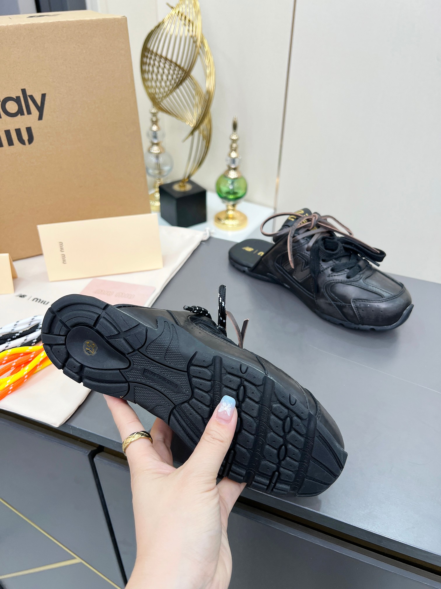 Miu Miu x New Balance 530SL Leather Sneakers Slides - Unisex Design 7 a1736978849685 0832