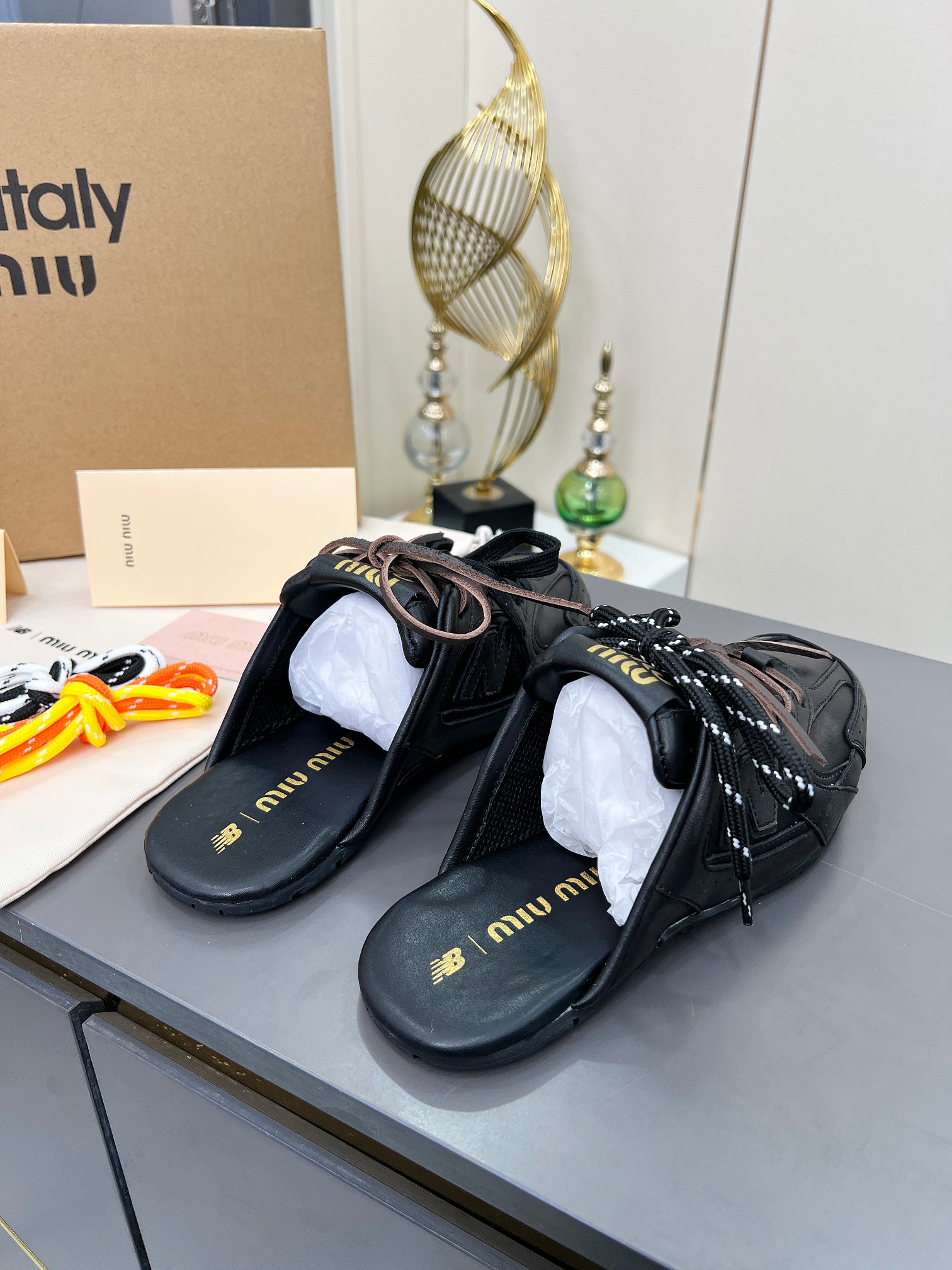 Miu Miu x New Balance 530SL Leather Sneakers Slides - Unisex Design 11 a1736978849695 7856
