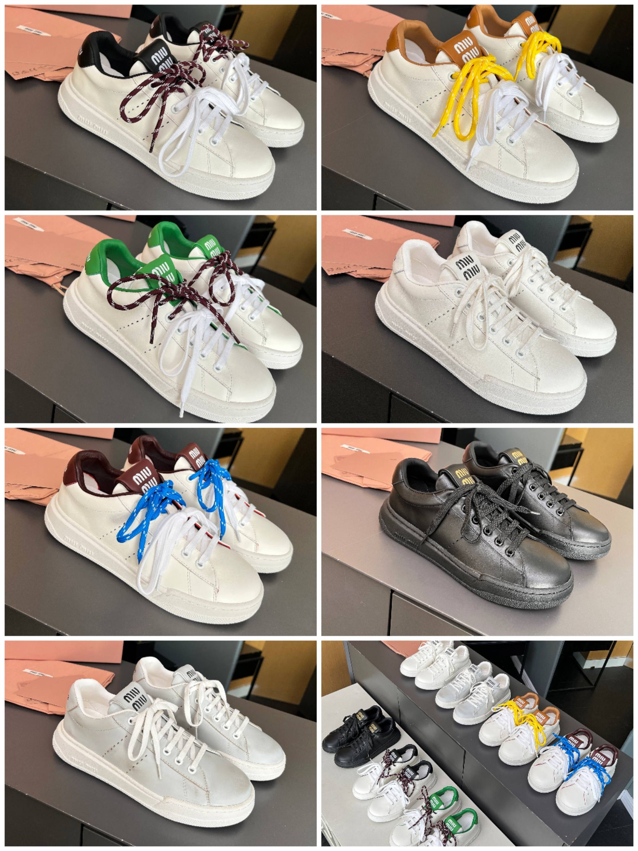 NO:234463,[Collected Picture] MiuMiu Miu 2025 new casual white shoes, four-season shoes that stand out among major brands, this year's popular white shoes, the concept of beloved at this moment, multi-element collision, conveying modern style~unique design, fashionable and versatile, whether it is matched with jeans or skirts, you can easily control it, it is very comfortable to wear, and it is a must-have for the year!  Original one-to-one-size custom-made sole, 3 cm thick, single shoes 7 colors, half-drag 5 colors, sizes for women 35--40, casual shoes/sports shoes, miumiu, sneakers, skirts, jeans19860909【集合图】MiuMiu缪缪2025新款休闲小白鞋,各大品牌中脱颖而出的四季鞋,今年火爆款小白鞋,此刻挚爱的概念,多元素对撞,传达现代风格~独特的设计,时尚又百搭,无论是搭配牛仔裤还是裙子,随意搭配,都能轻松驾驭,上脚非常舒适,年度必入款！ 原版一比一定制大底,底厚3厘米 单鞋7个颜色半拖5个颜色 码数女码 35--40,,休闲鞋/运动鞋,miumiu,sneakers,skirts,jeans,Women's Shoes