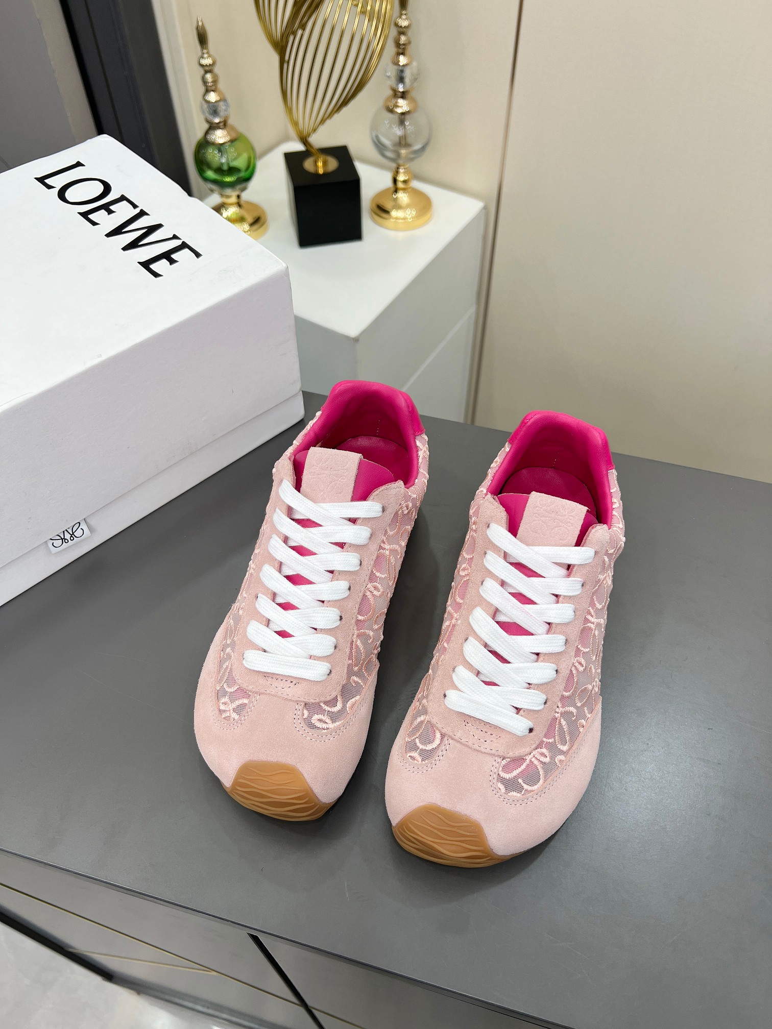 Loewe Ballet Runner Sneakers - Pink Lace-Up Athletic Shoes for Women 4 a1741796214304 6334