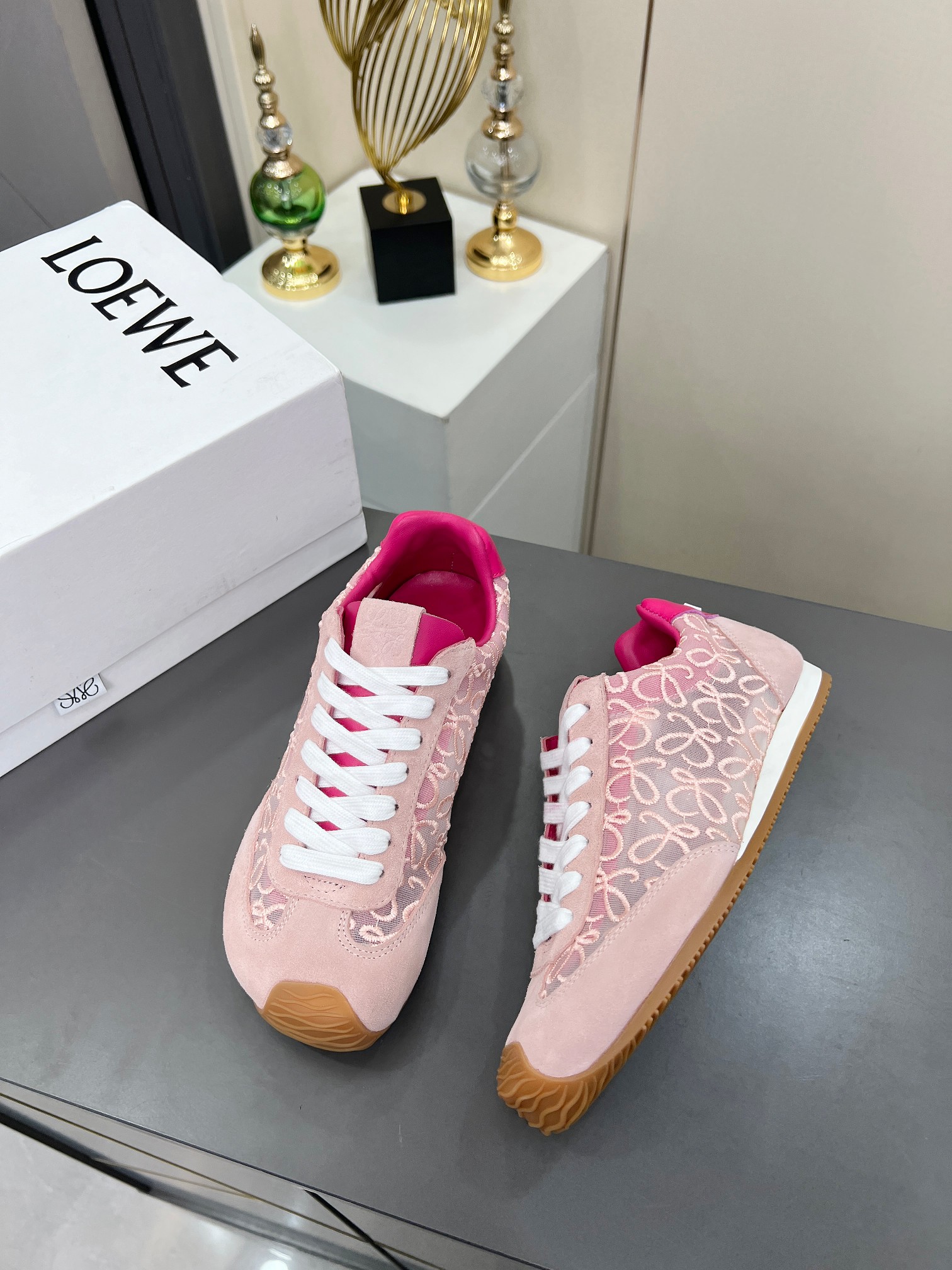 Loewe Ballet Runner Sneakers - Pink Lace-Up Athletic Shoes for Women 5 a1741796214694 7724