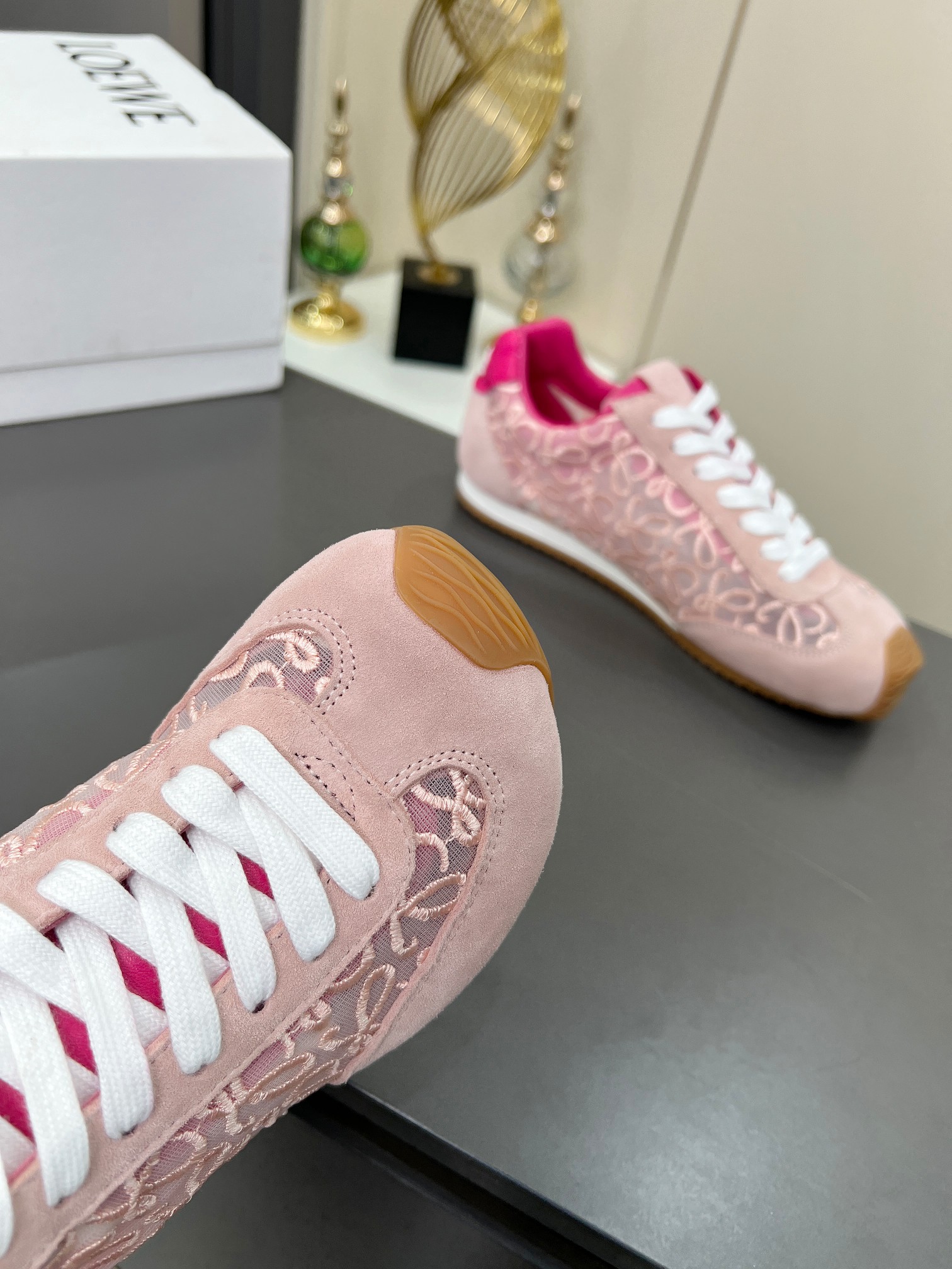 Loewe Ballet Runner Sneakers - Pink Lace-Up Athletic Shoes for Women 7 a1741796217332 5227