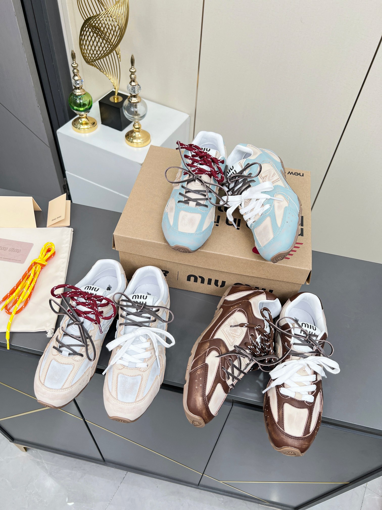 Miu Miu x New Balance 530 Brown Leather Sneakers - Couple Style 10 a1743980546309 7566