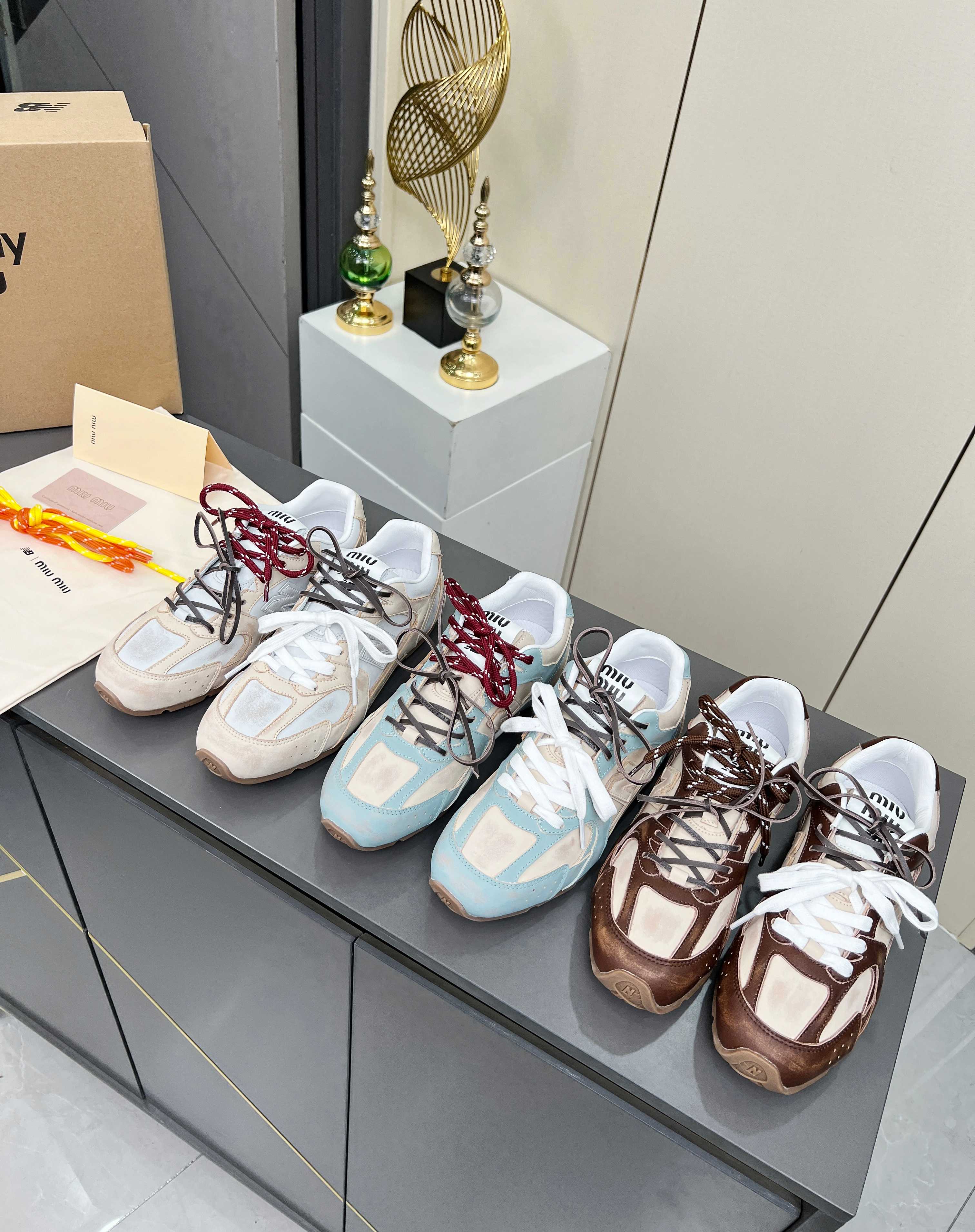 Miu Miu x New Balance 530 Brown Leather Sneakers - Couple Style 9 a1743980547117 0387