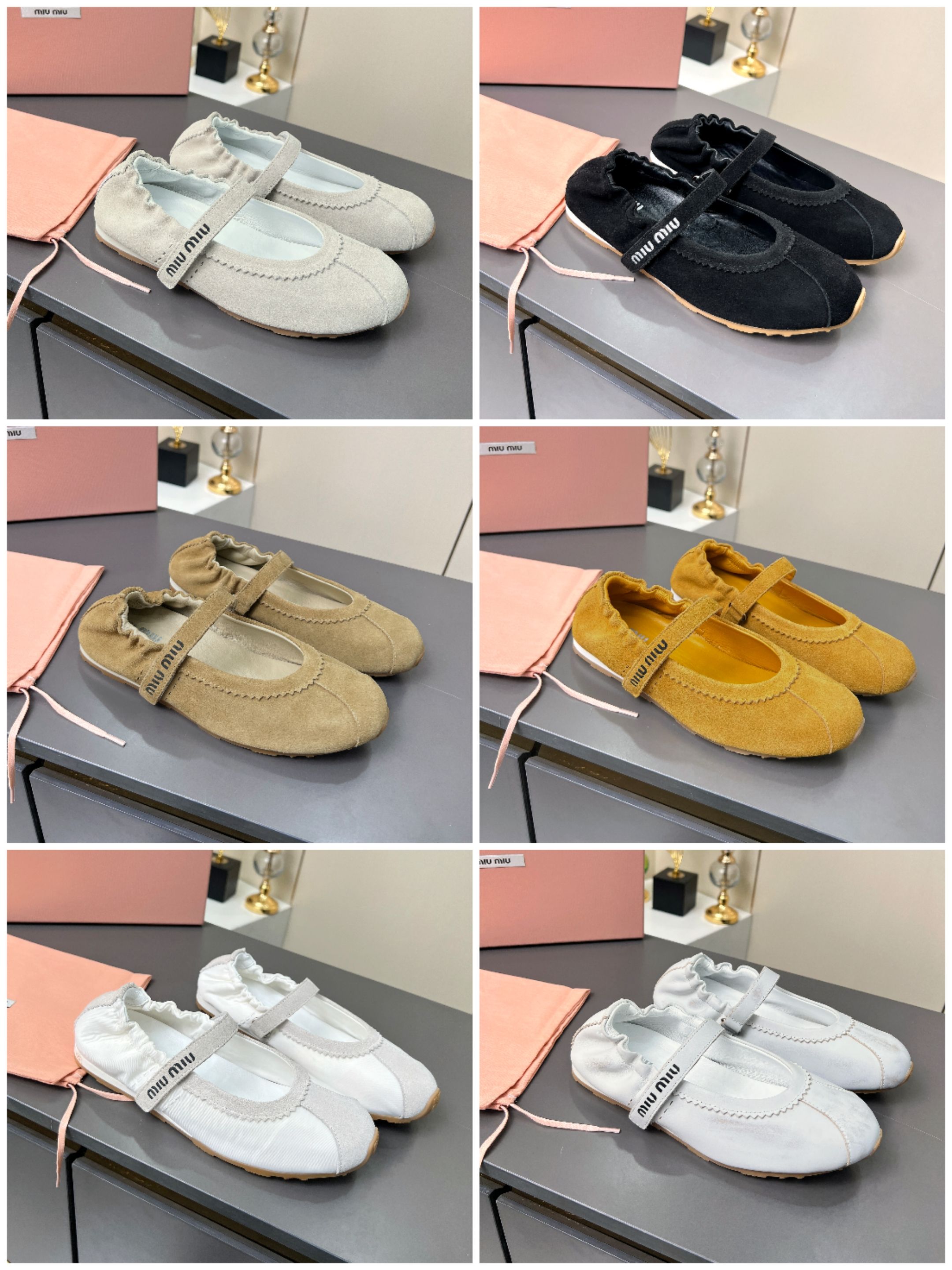 NO:265341,【Collected Picture】Miumiu·Mu Miu 25ss Spring and Summer New Velcro Elastic Ballet Shoes Marie Jane Sandals Single Shoes Casual Sports Shoes This Velcro ballet flat shoes, Marie Jane’s design buckle is made of Velcro, which is easy to put on and take off. It not only highlights its delicate differences, but also shows the exquisite details. The official spring and summer show new style is fashionable and versatile, and it can be salty and sweet, and it does not polish the feet at all. Whether worn barefoot or with socks, it will reduce age and is super invincible and versatile!  Fabric beef reverse velvet/cowhide inner lining sheepskin inner lining original molded rubber sole size 35--40, ballet shoes, miumiu, sandals, mary jane, flats, sneakers, cowhide, sheepskin, socks19860909【集合图】miumiu·缪缪25ss春夏新款魔术贴松紧芭蕾鞋玛丽珍凉鞋单鞋休闲运动鞋 这款魔术贴芭蕾平底鞋,玛丽珍设计扣带采用魔术贴 易穿脱 不仅突显出其细腻差异,更展现了精致至极的细节. 官方春夏走秀新款,时髦百搭·即可咸又可甜·一点也不磨脚 无论光脚穿还是搭配袜子穿都超级减龄 超级无敌百搭！ 面料牛反绒/牛皮 内里羊皮内里 大底原版开模橡胶底 码数35--40,,芭蕾舞鞋,miumiu,sandals,mary jane,flats,sneakers,cowhide,sheepskin,socks,Women's Shoes
