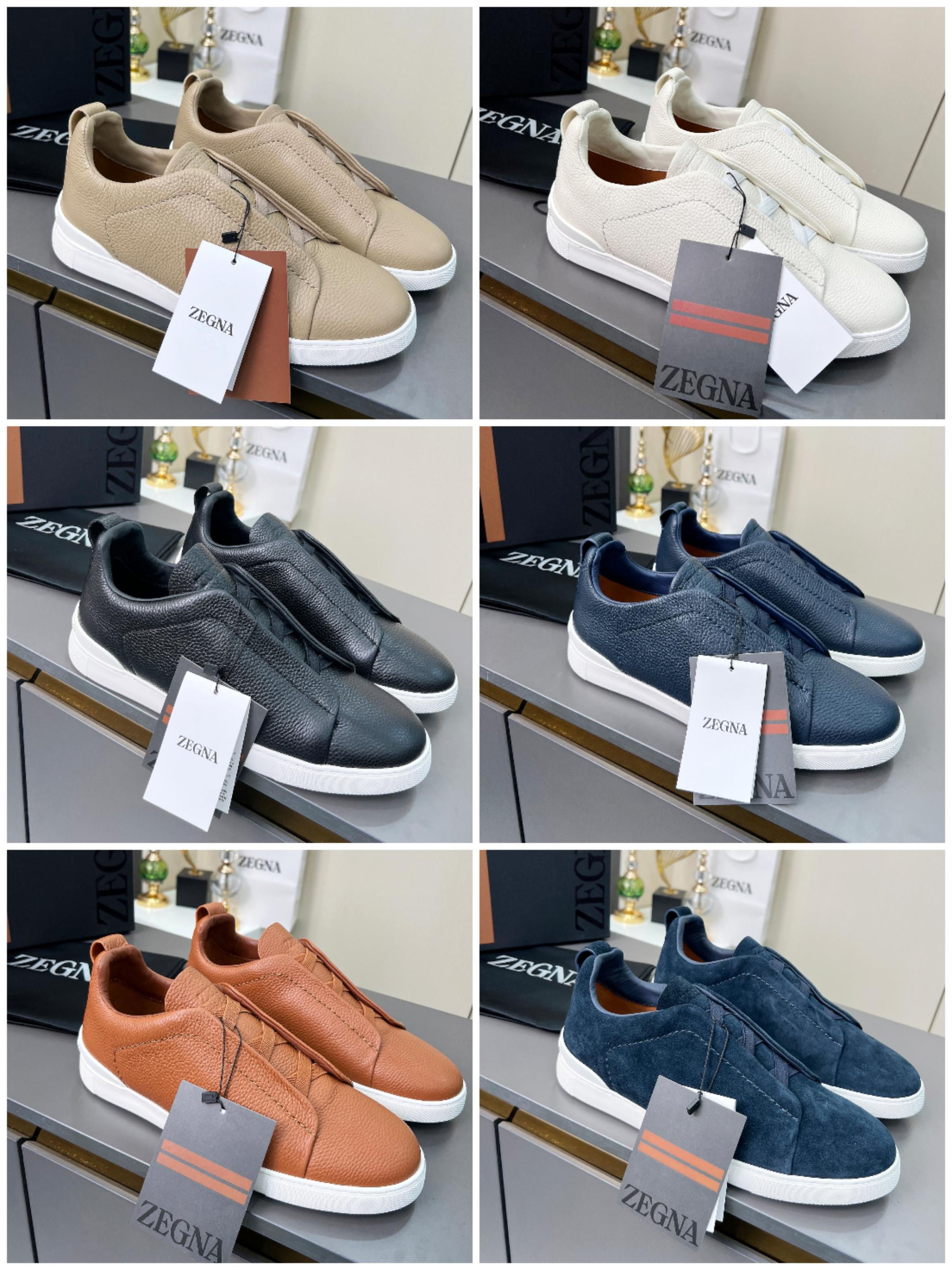 Ermenegildo Zegna Men’s Triple Stitch Sports Shoes: High-Quality Limited Edition Footwear - 图片 9