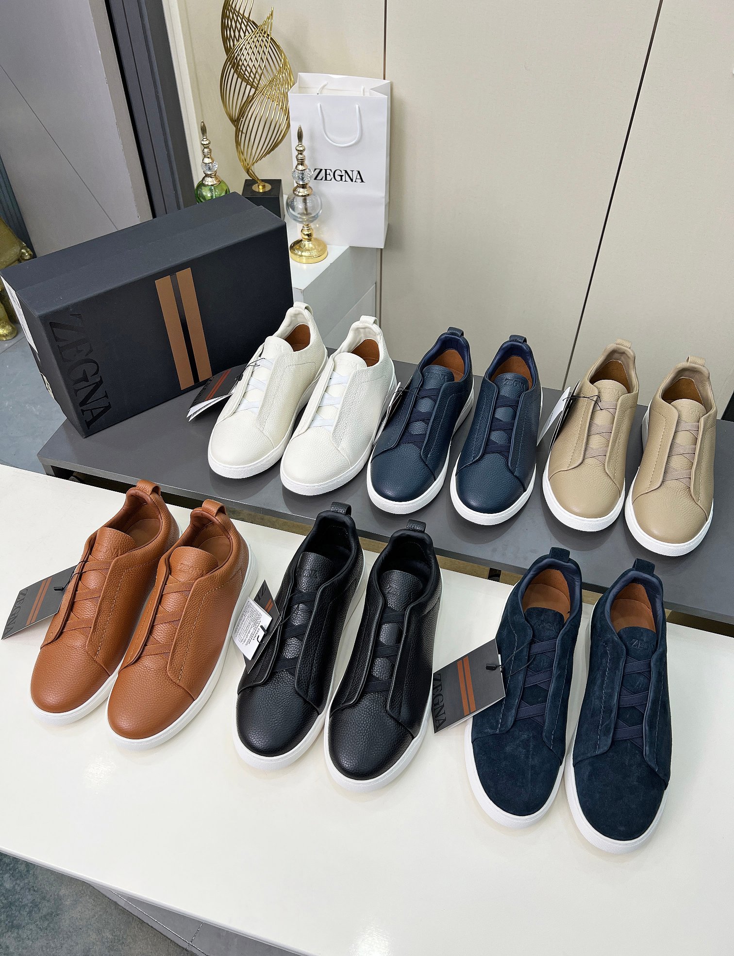 Ermenegildo Zegna Triple Stitch Sports Shoes: High-Quality Leather, Comfortable Fit, Limited Edition - 图片 9