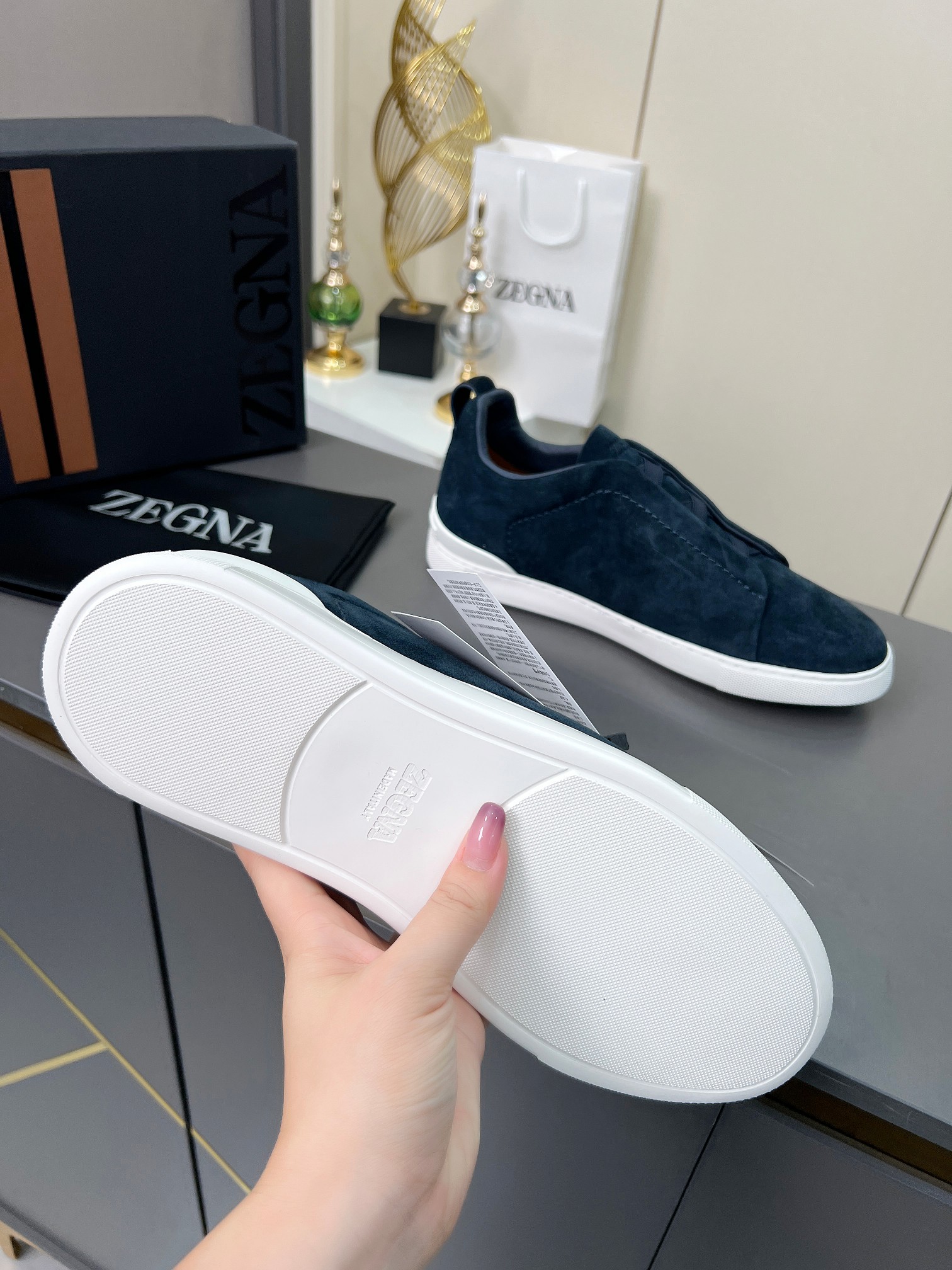Ermenegildo Zegna Men’s Triple Stitch Sports Shoes: High-Quality Limited Edition Footwear - 图片 6