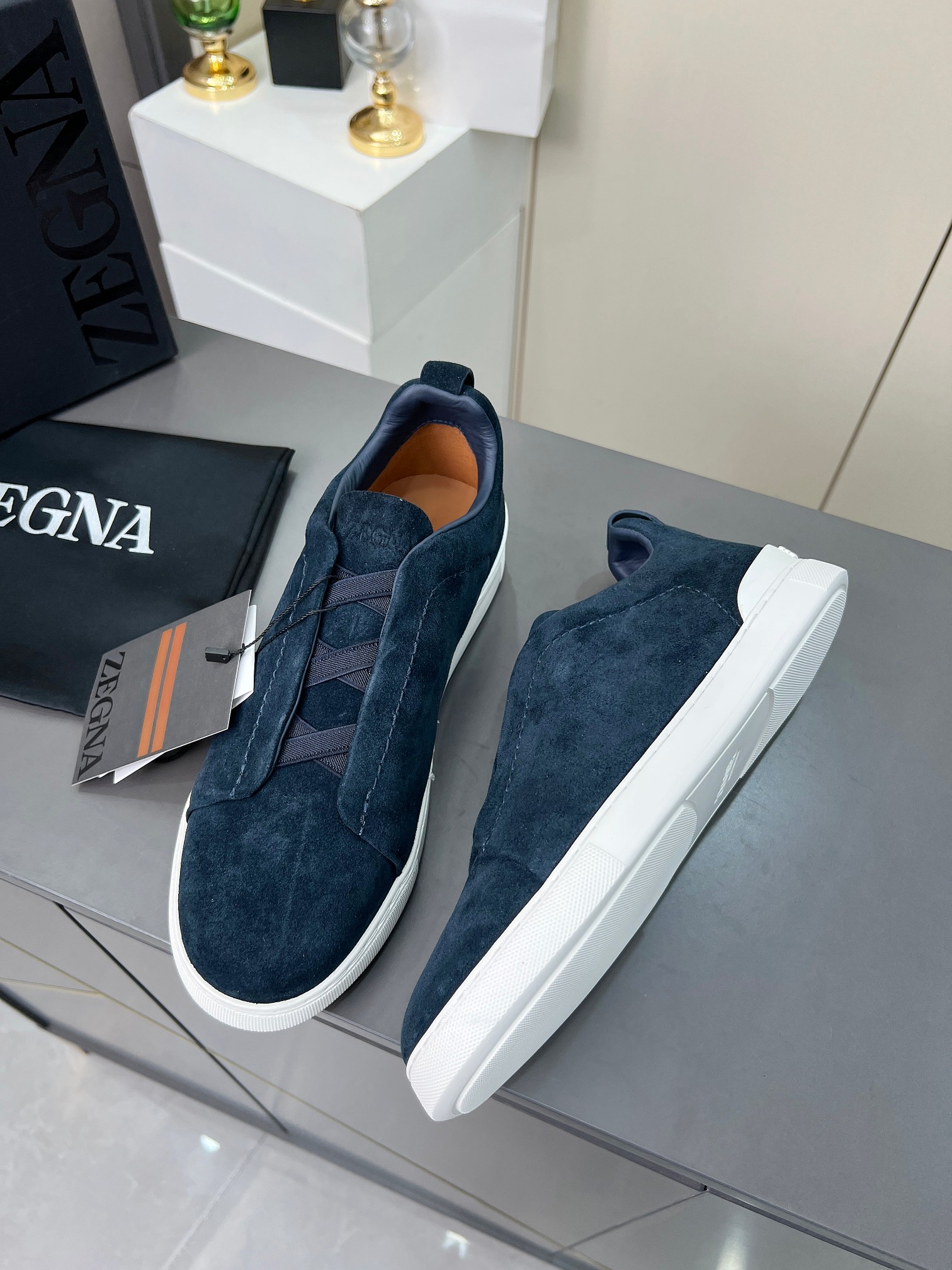 Ermenegildo Zegna Men’s Triple Stitch Sports Shoes: High-Quality Limited Edition Footwear - 图片 4