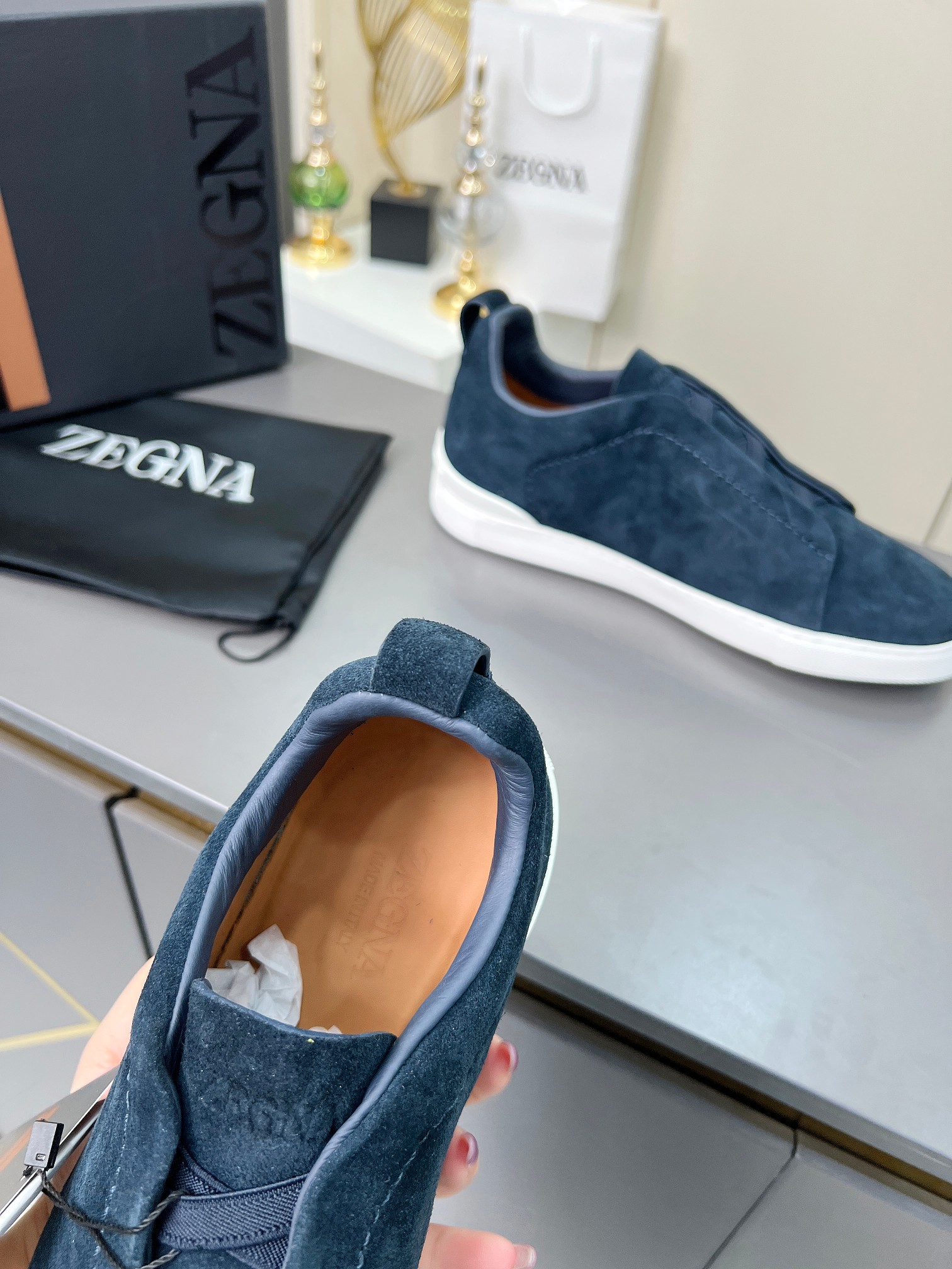 Ermenegildo Zegna Men’s Triple Stitch Sports Shoes: High-Quality Limited Edition Footwear - 图片 7