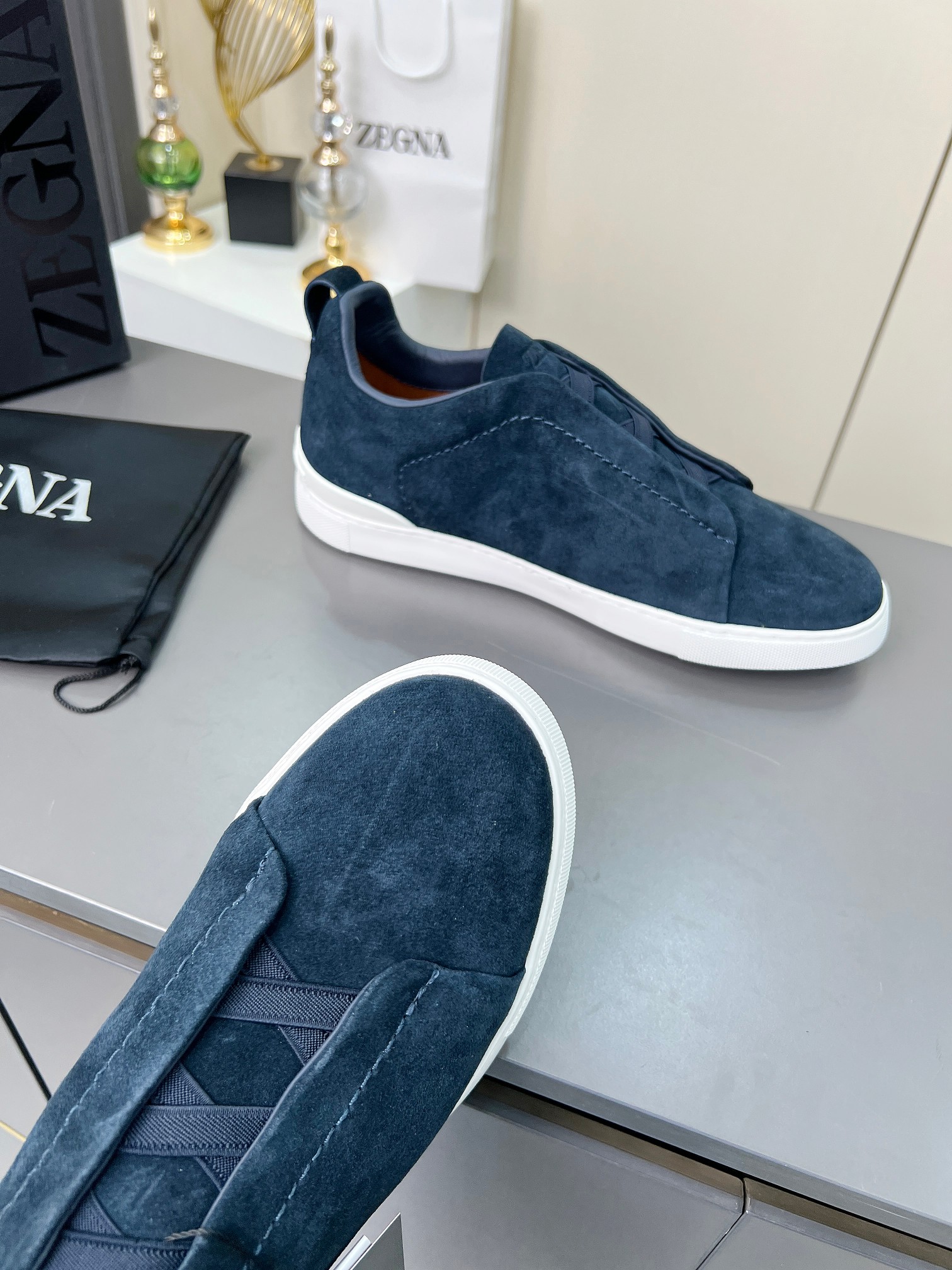 Ermenegildo Zegna Men’s Triple Stitch Sports Shoes: High-Quality Limited Edition Footwear - 图片 8