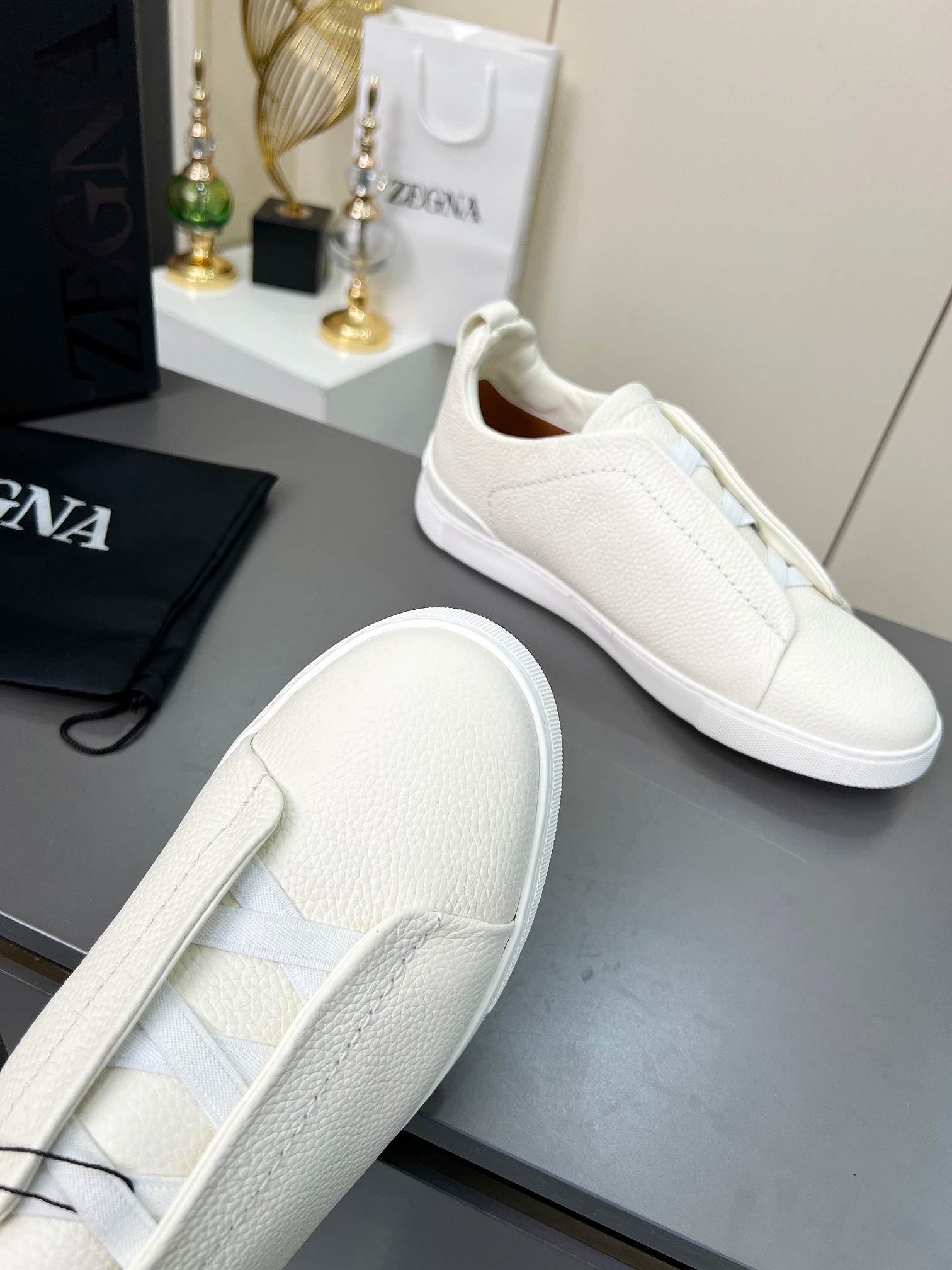 Ermenegildo Zegna Triple Stitch Sports Shoes: Limited Edition High-Quality Tweed Footwear - 图片 5